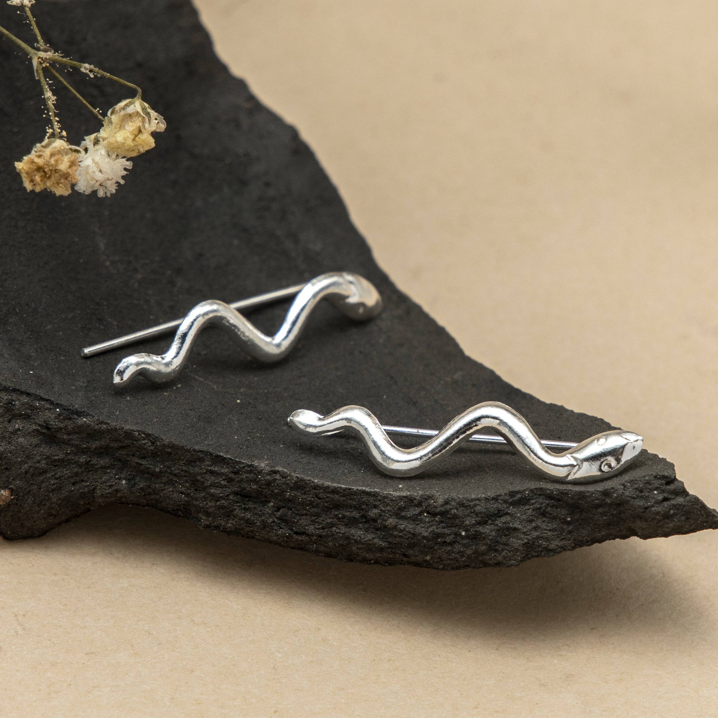 Sleek Snake Ear Cuffs