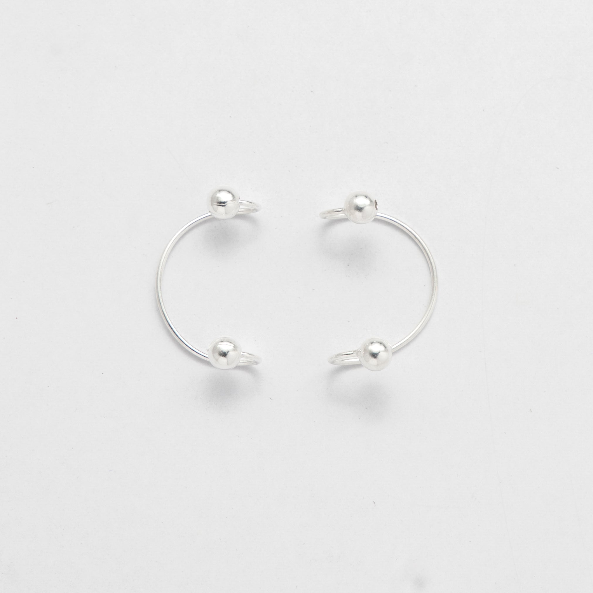 Sterling Silver Everyday Ear Cuffs - Versatile Ball Design for Chic Daily Styles