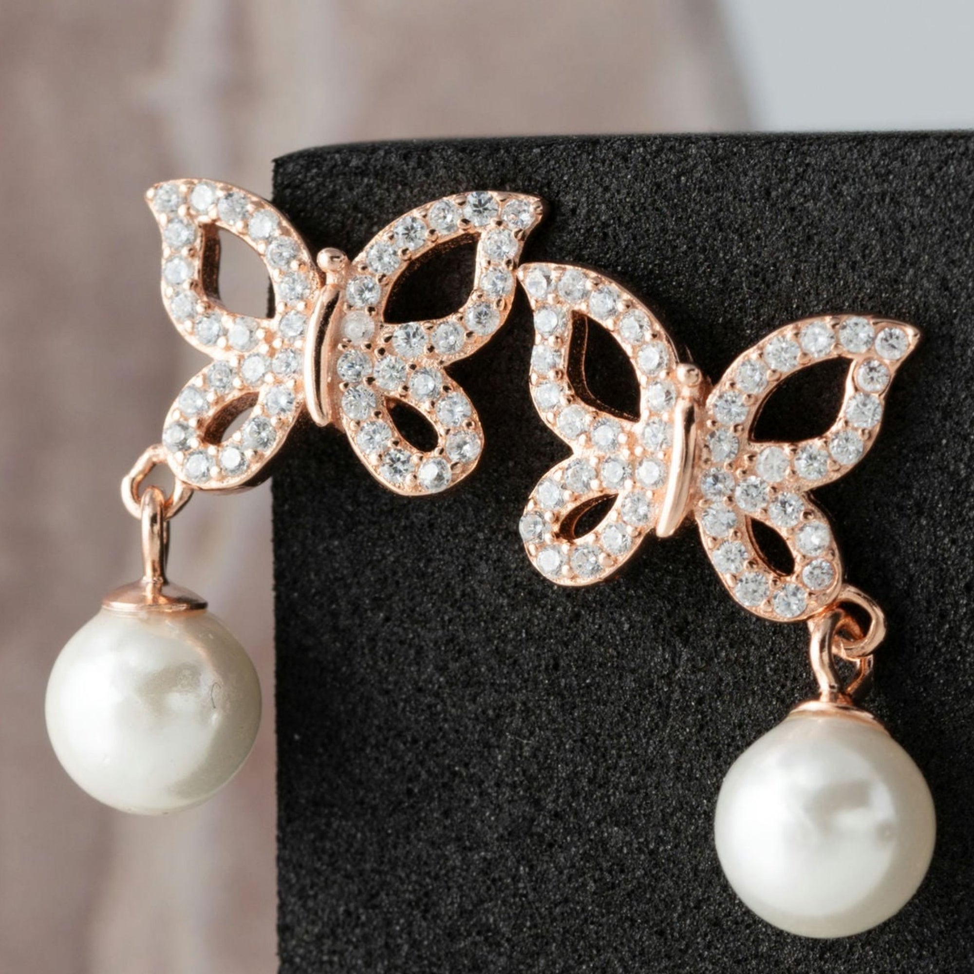 Snowdrop Butterfly Studs