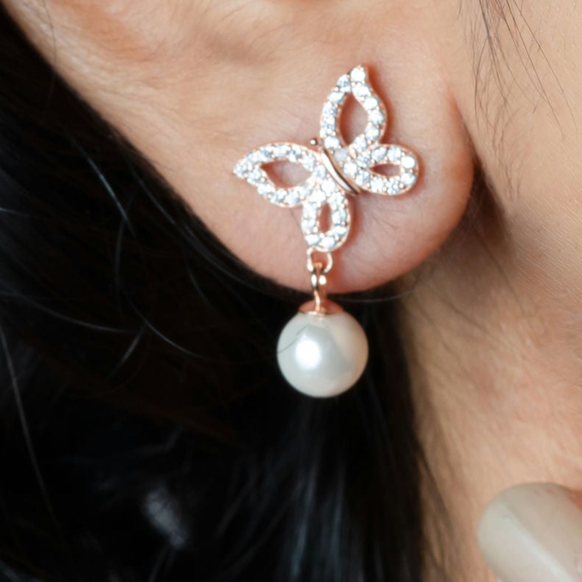 Snowdrop Butterfly Studs