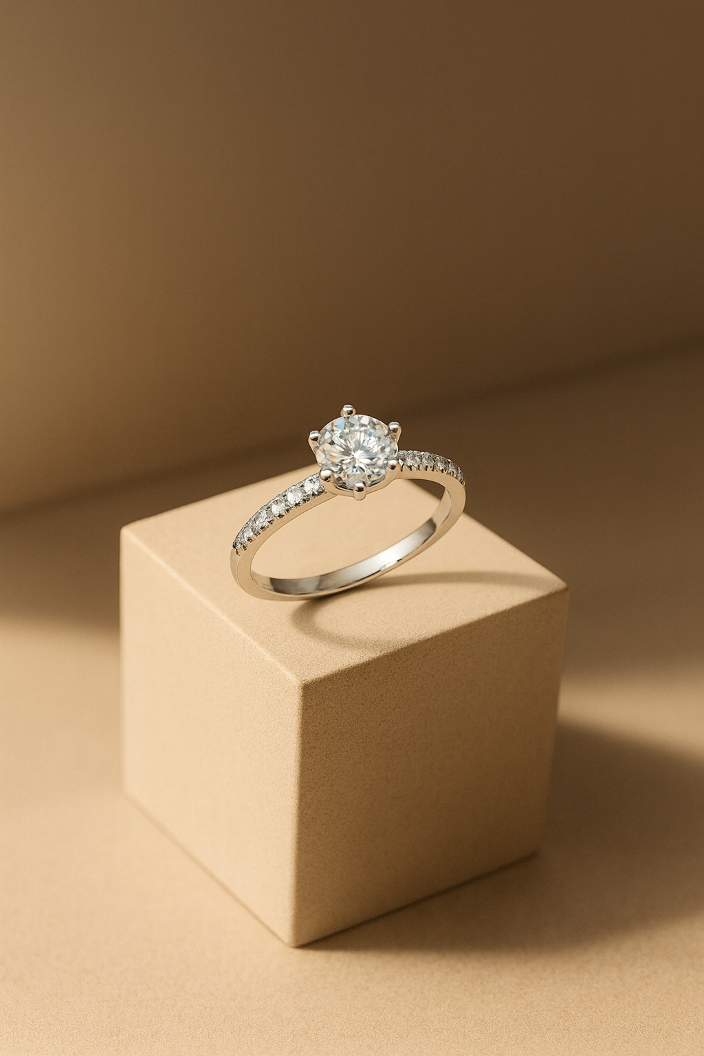 Silver Sparkle Solitaire