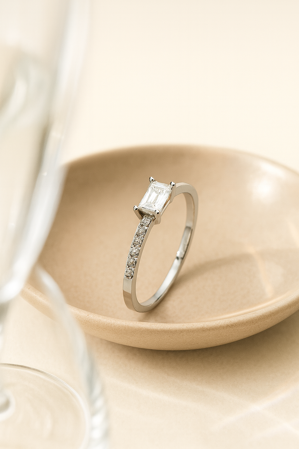 Silver CZ Curve Ring