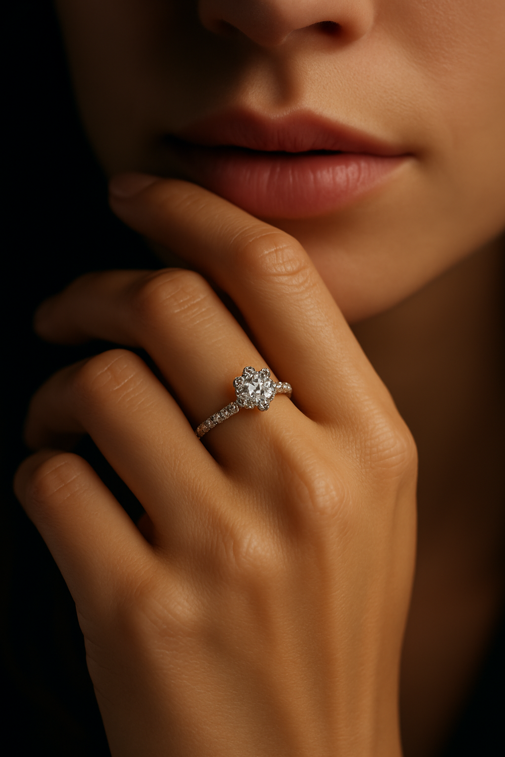 Silver Sparkle Solitaire