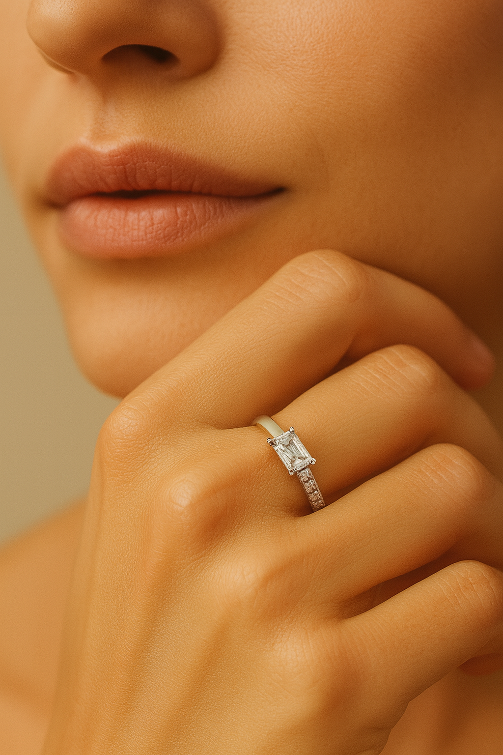 Silver CZ Curve Ring