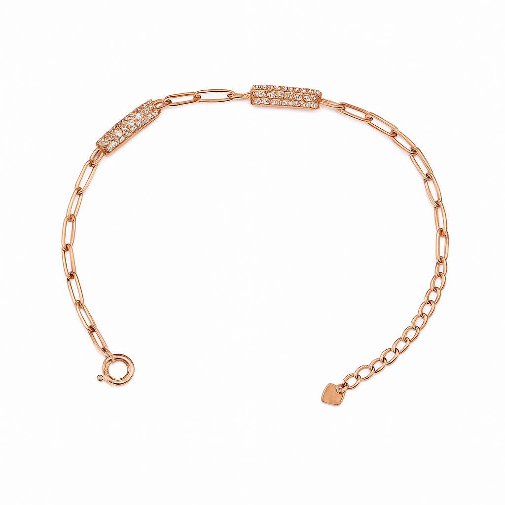Rose Gold Dazzle CZ Bracelet