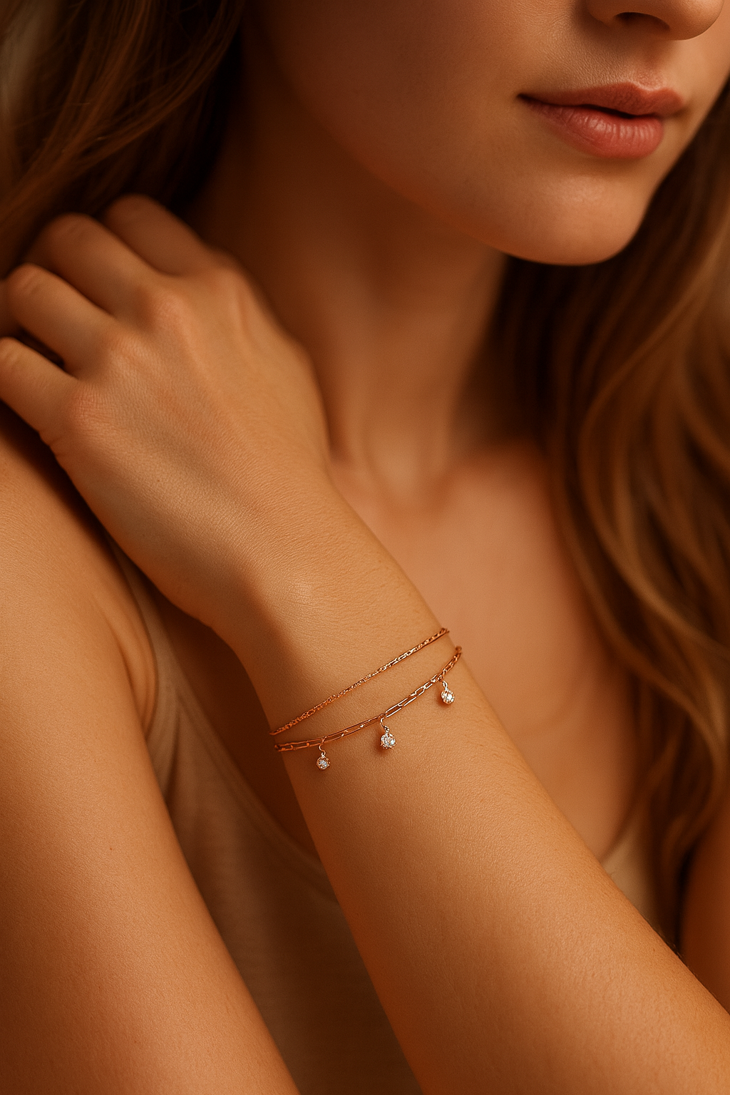 Rose Gold Cosmic Charm Bracelet