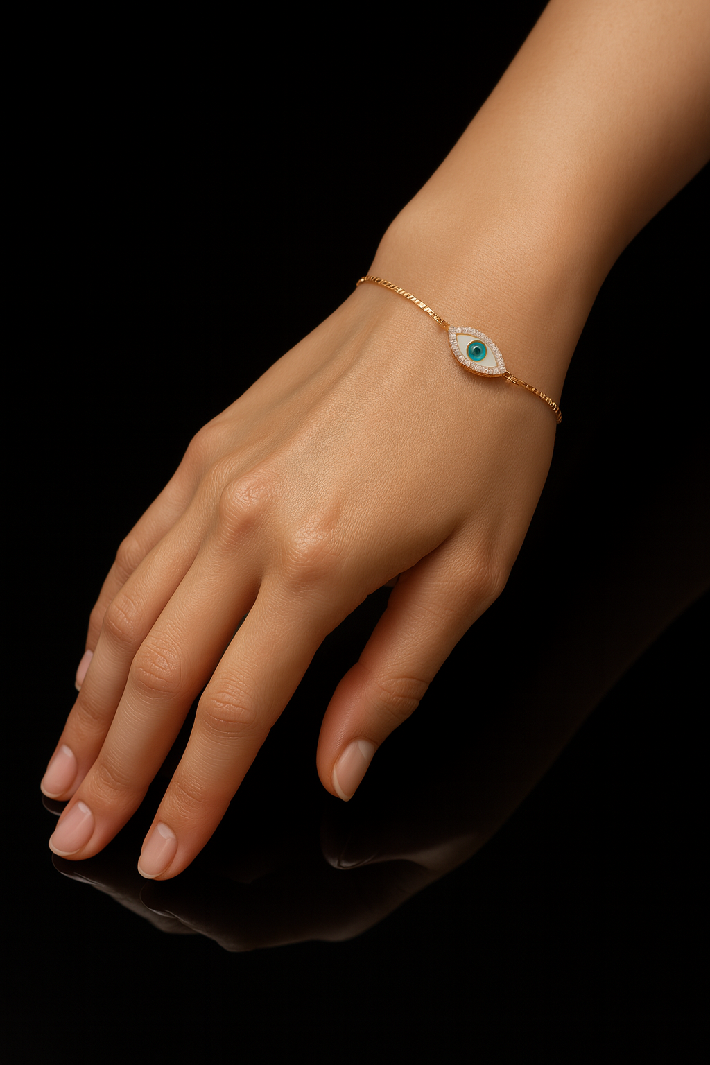 Silver Evil Eye Charm Bracelet