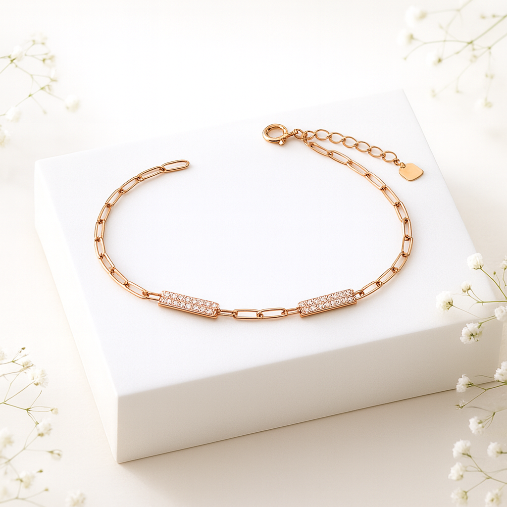 Rose Gold Dazzle CZ Bracelet