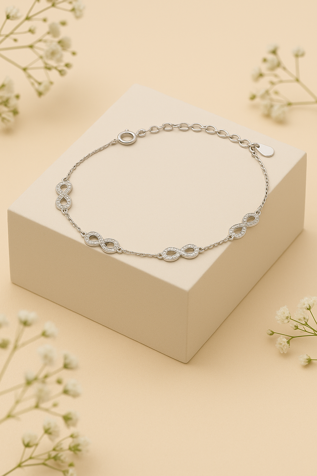 Silver Infinity Dazzle Bracelet