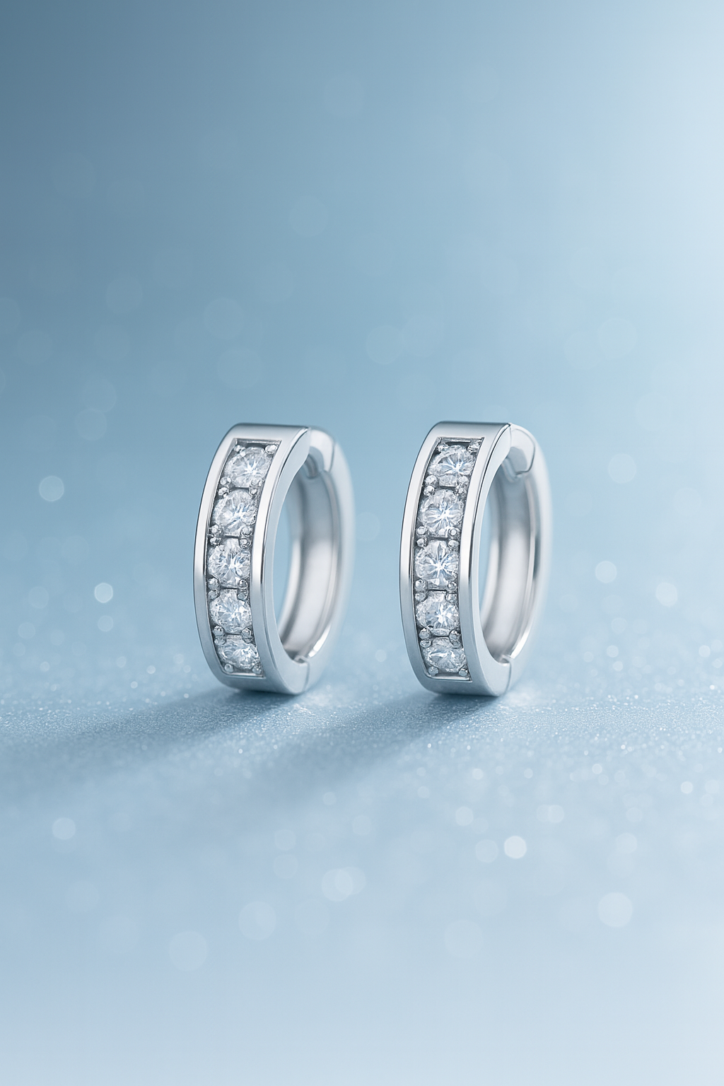 92.5 Silver Sparkle Hoops