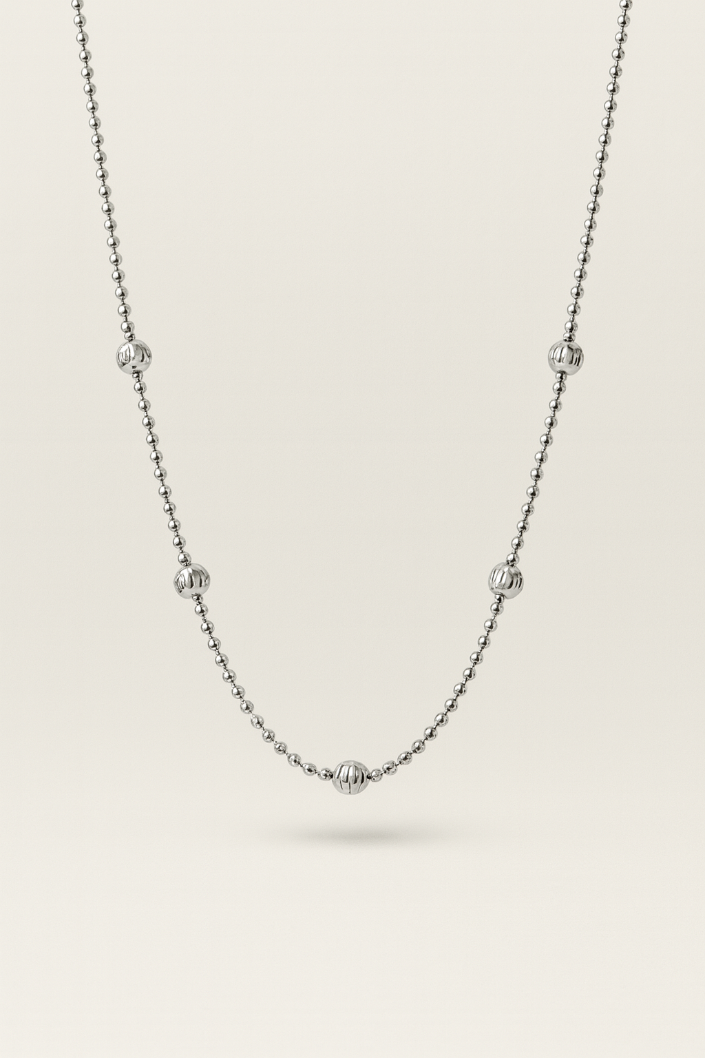 Silver Spaced Bead Chain