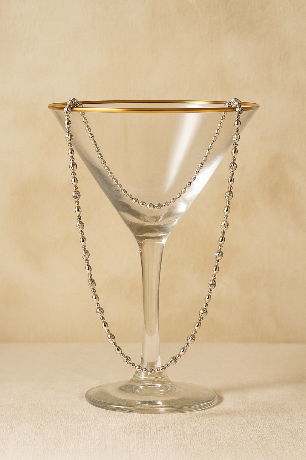 Silver Bead Statement Chain