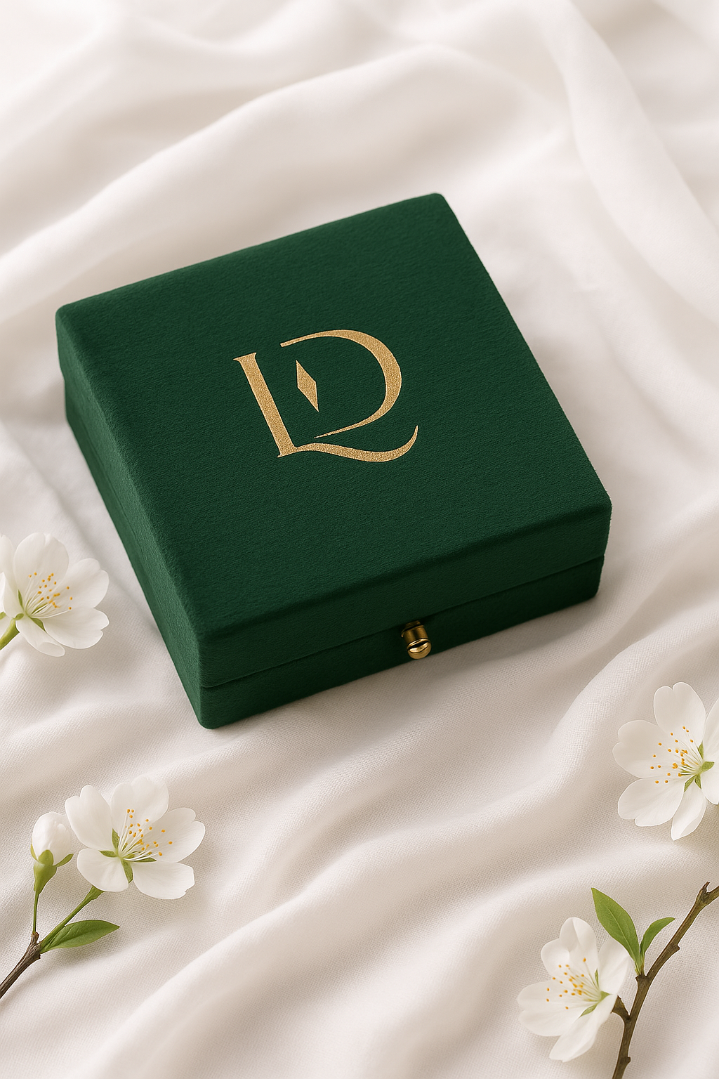 925 Rose Gold Square Halo CZ Pendant