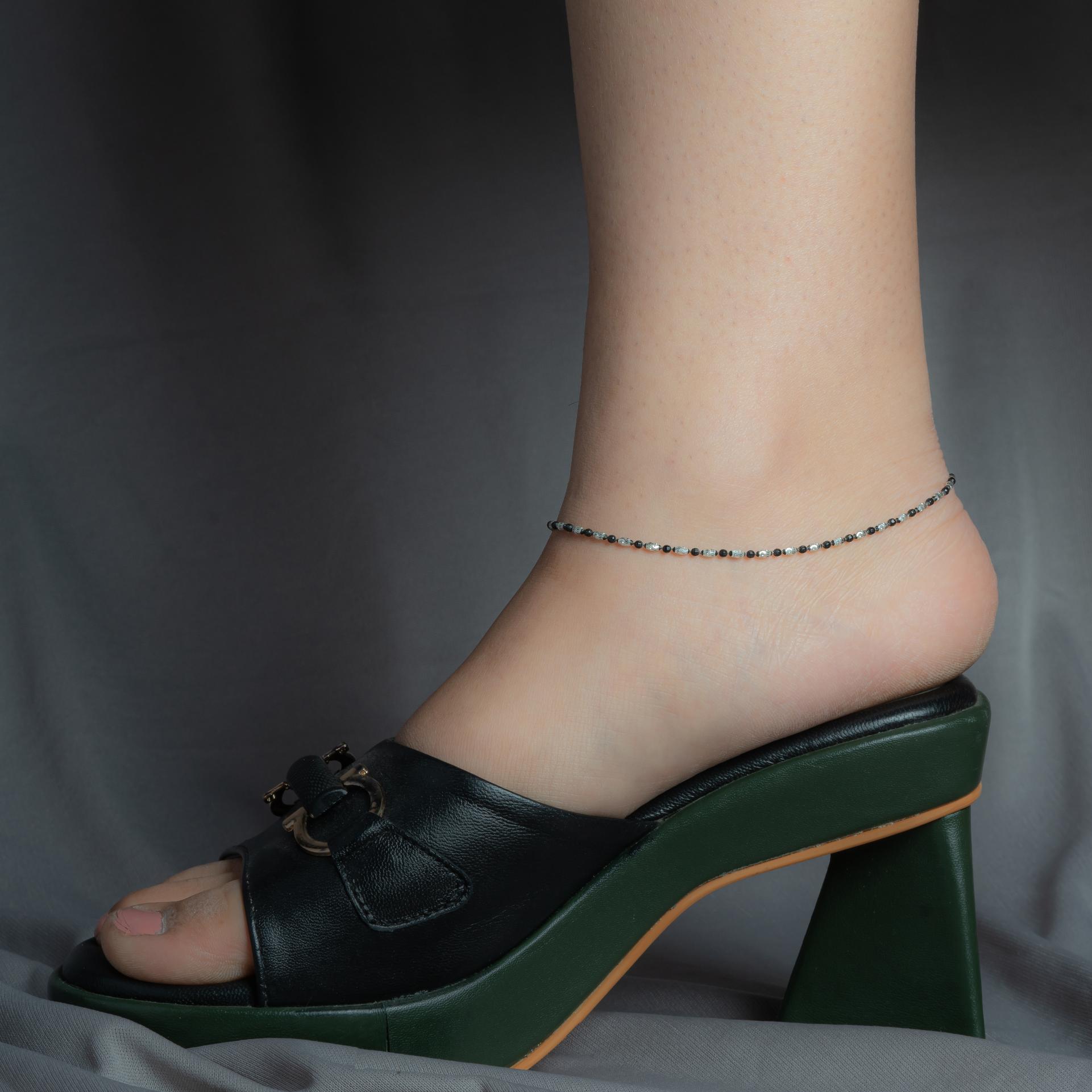 Silver Rose Melody Anklet