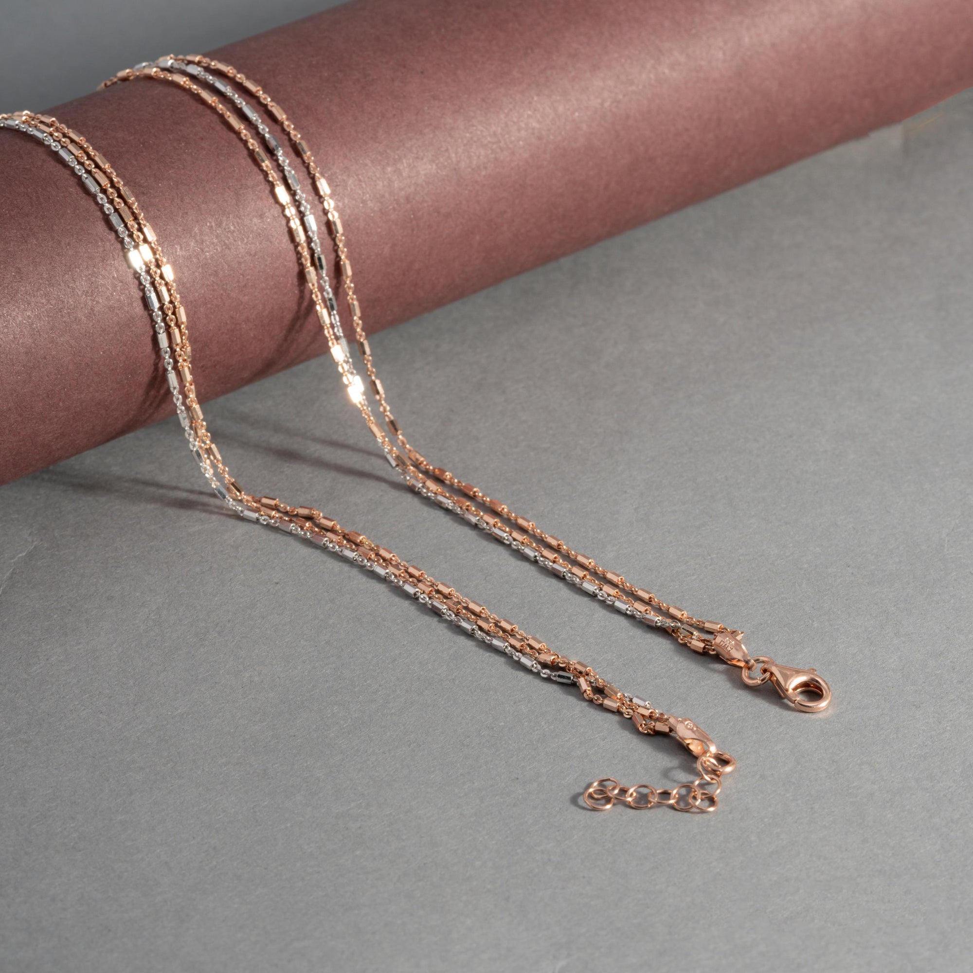 Captivating Classics Silver & Rose Gold Anklet"
