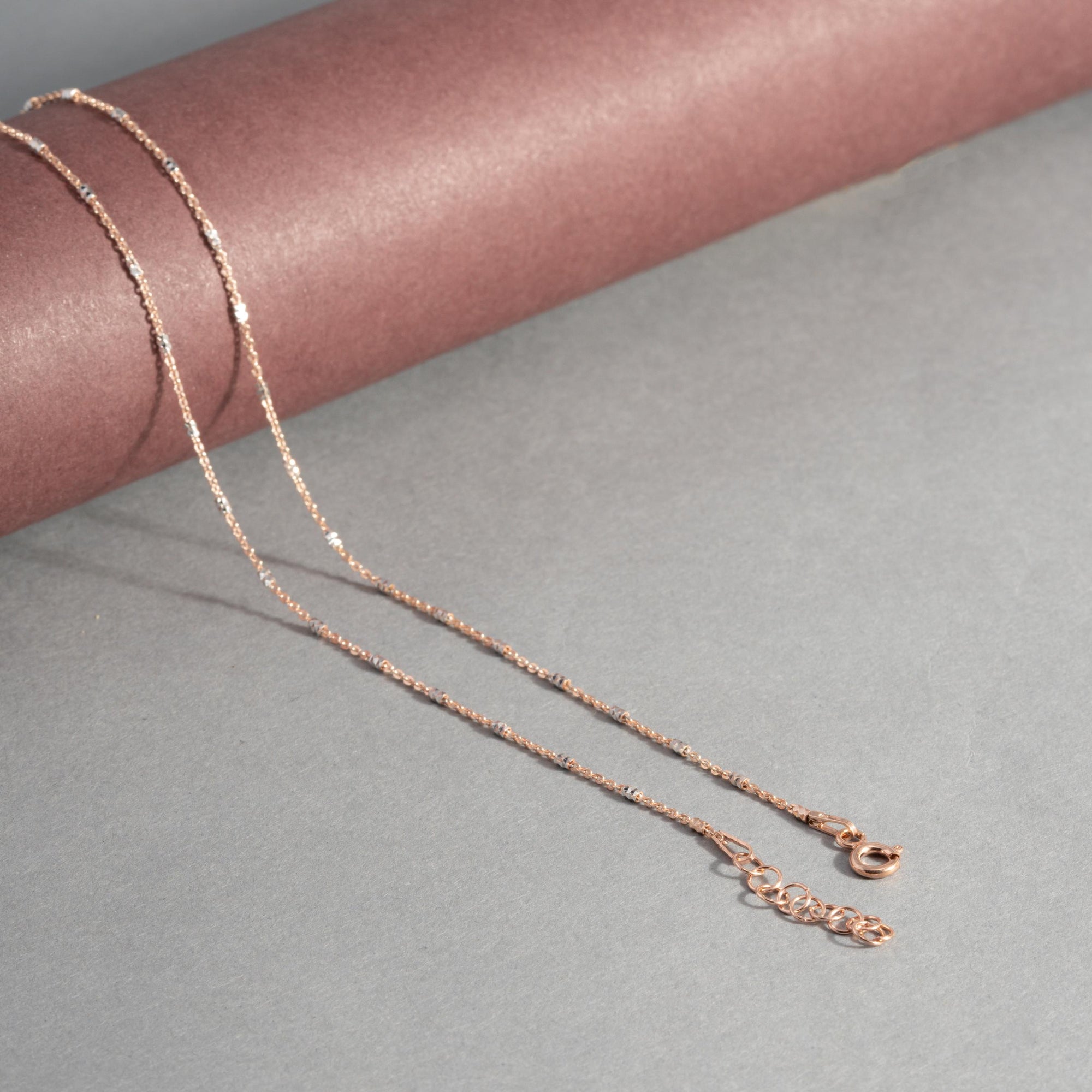Chic Simplicity Silver & Rose Gold Anklet