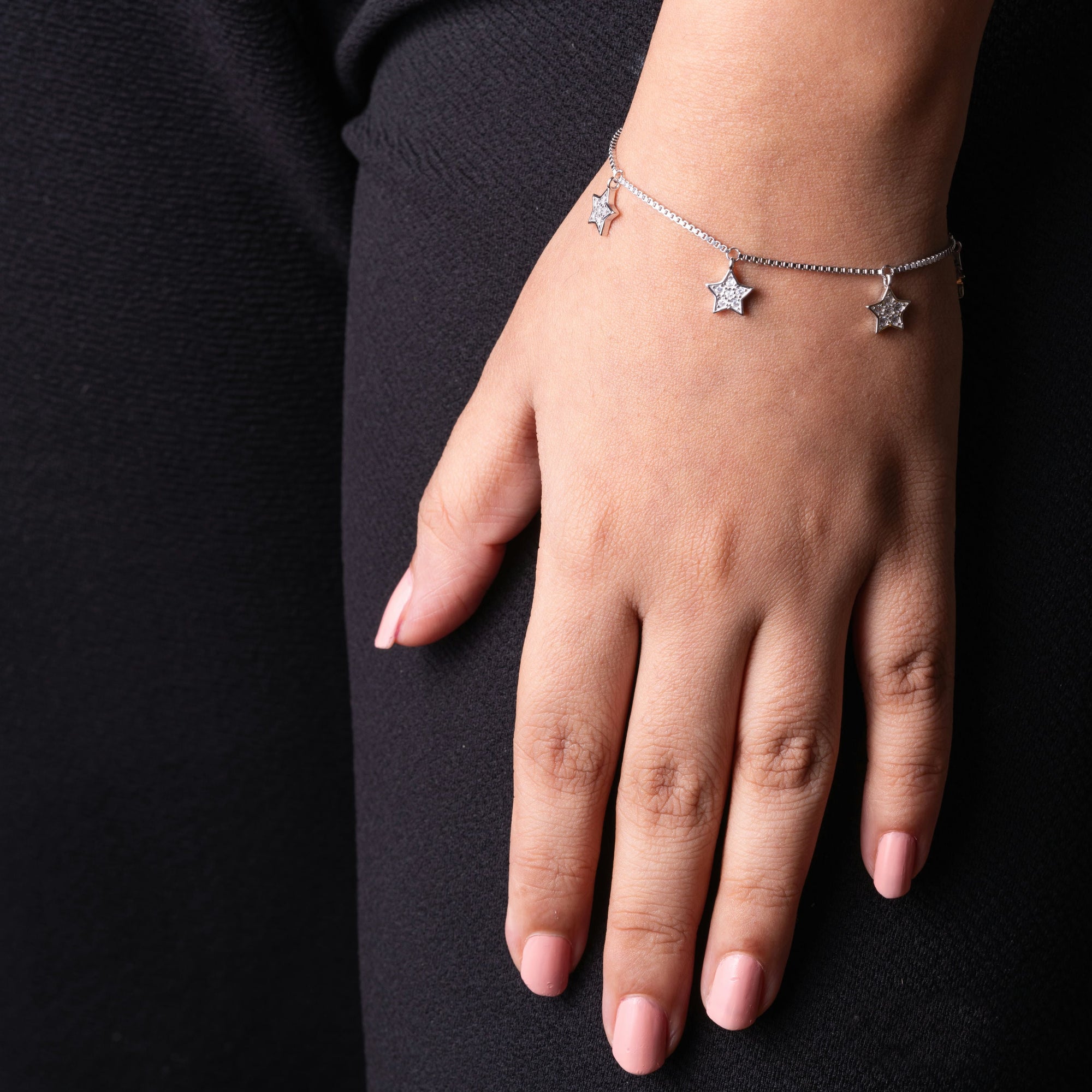 Minimilistic silver plated Star bracelet