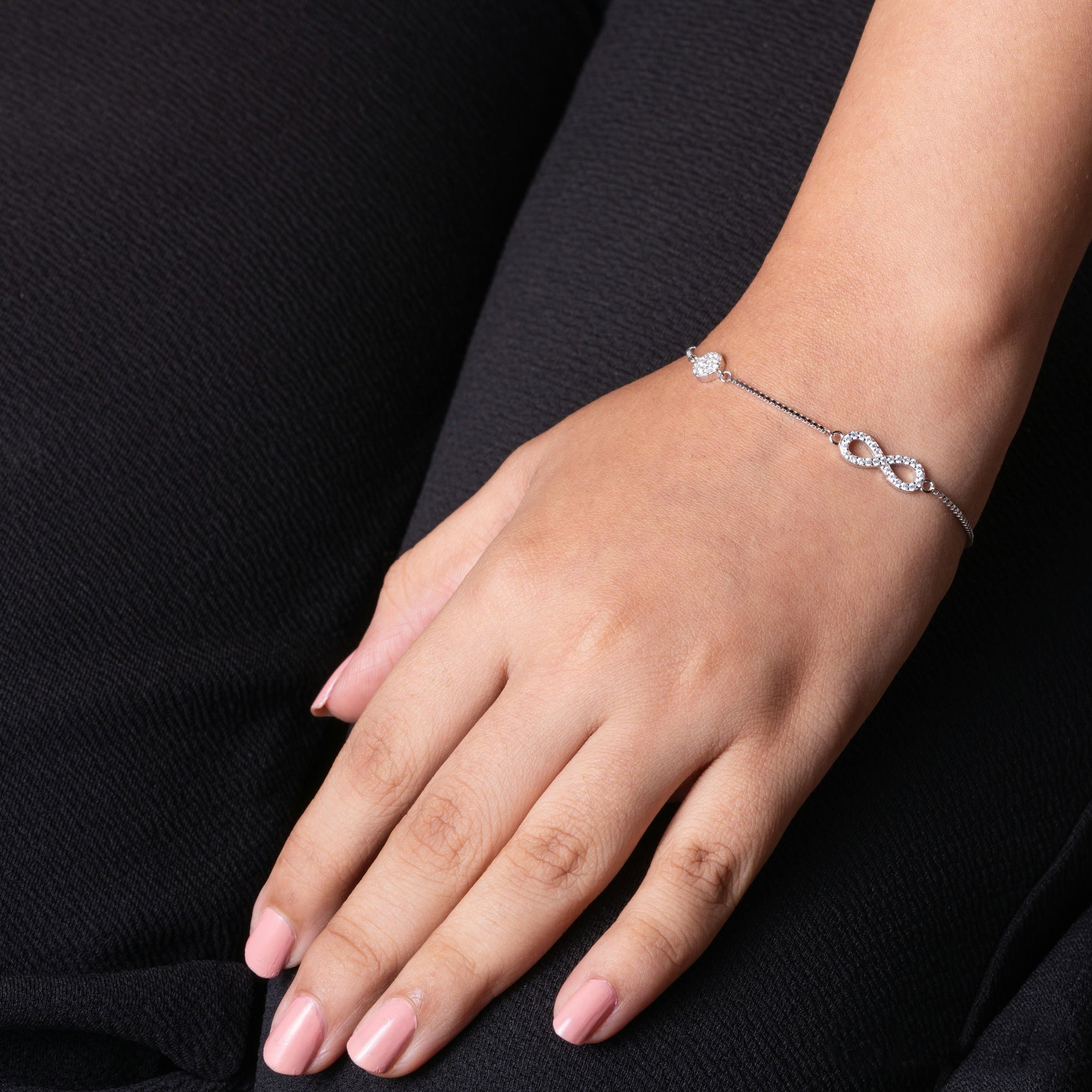 Infinite Dreams Silver Plated CZ Bracelet