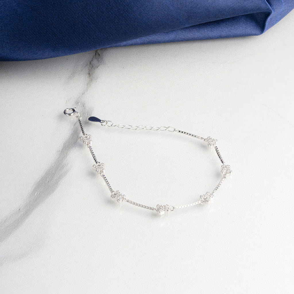 Minimalist Butterfly Silver Bracelet