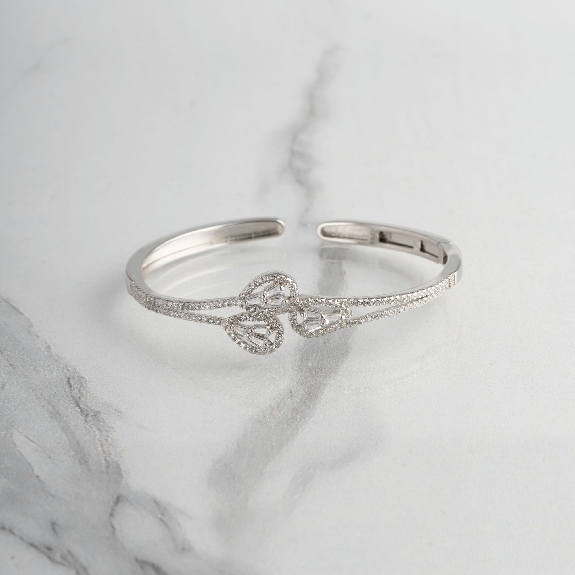 Crystal Cascade Openable Bracelet
