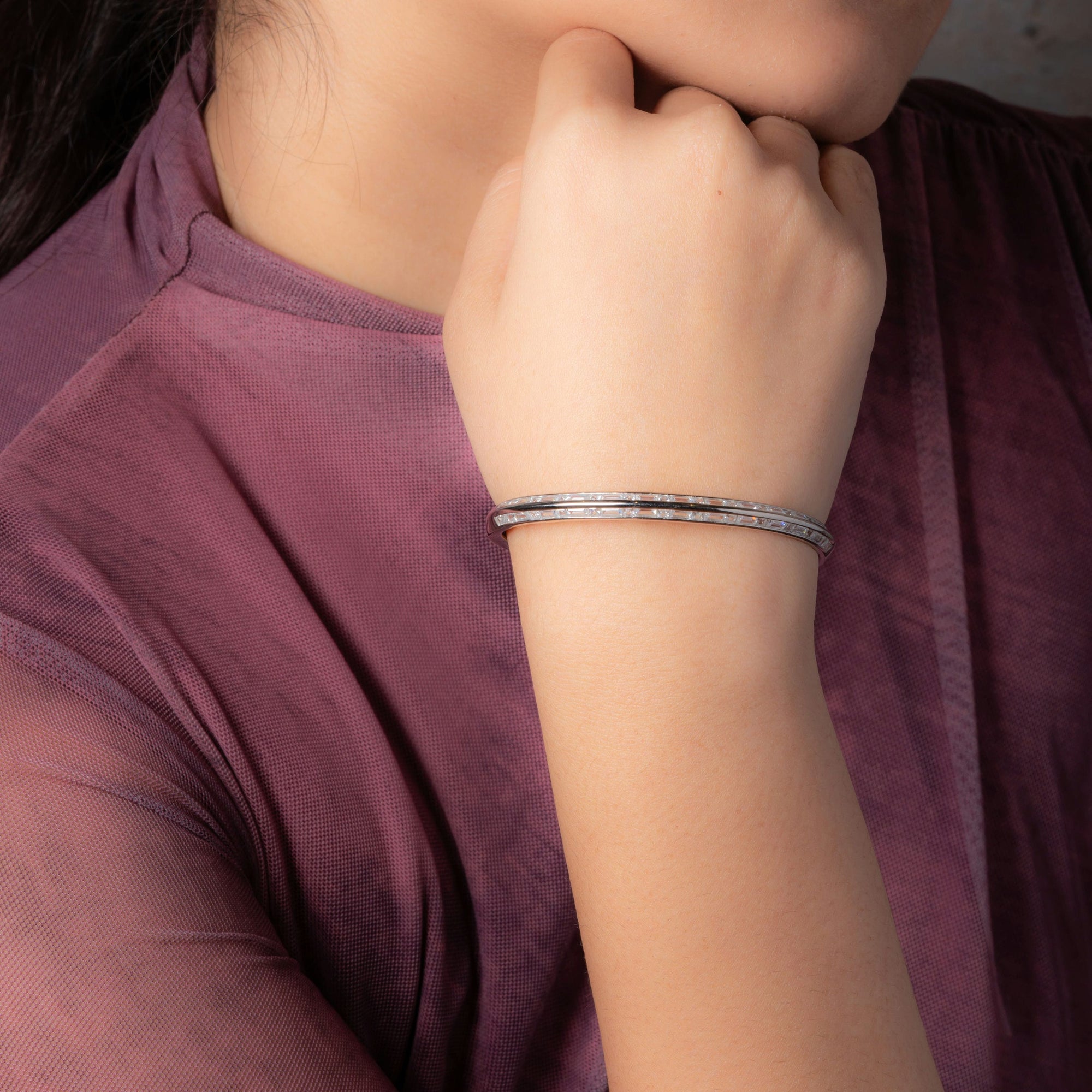 Sleek Sterling Bangle
