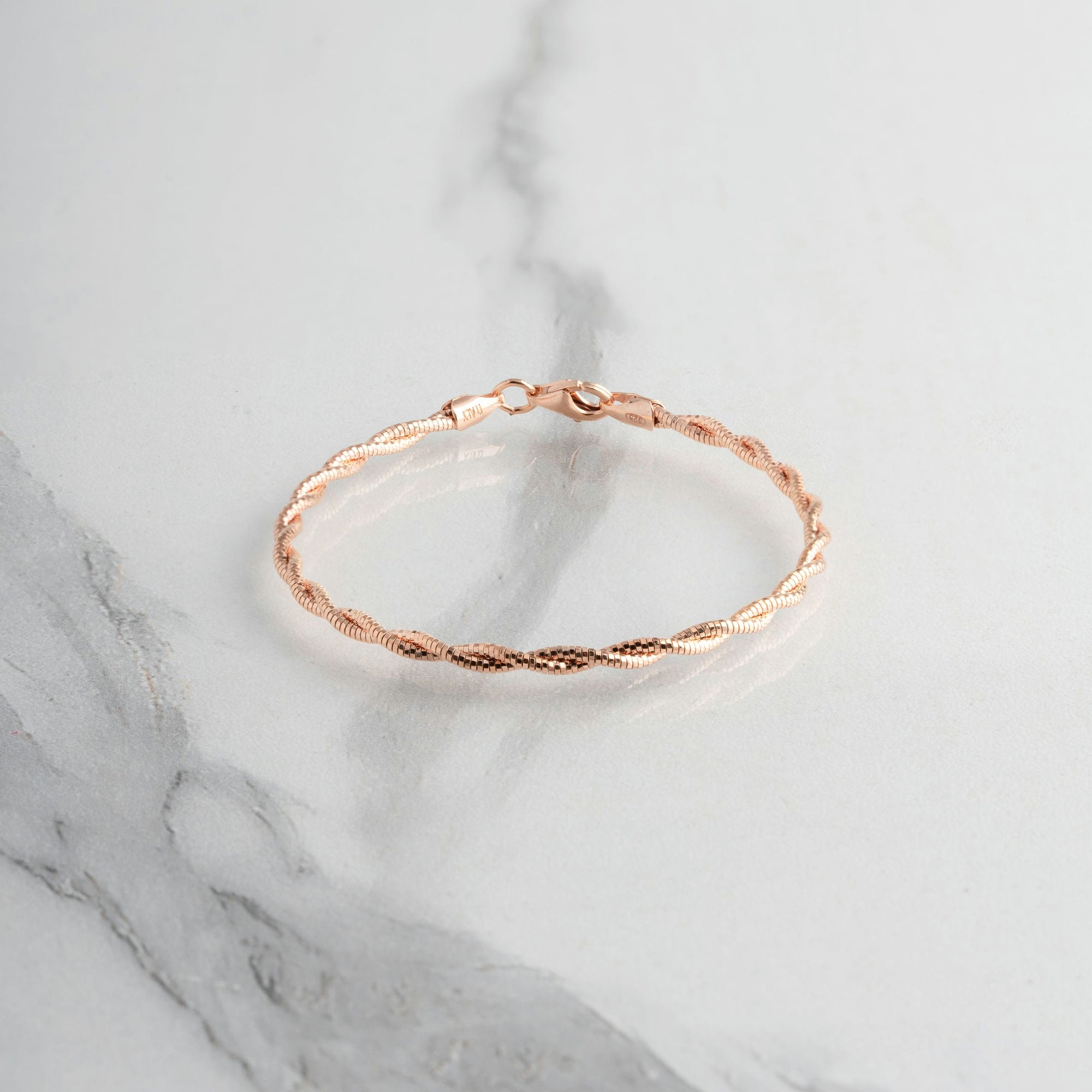 Rose Gold Spiral Duo Bracelet