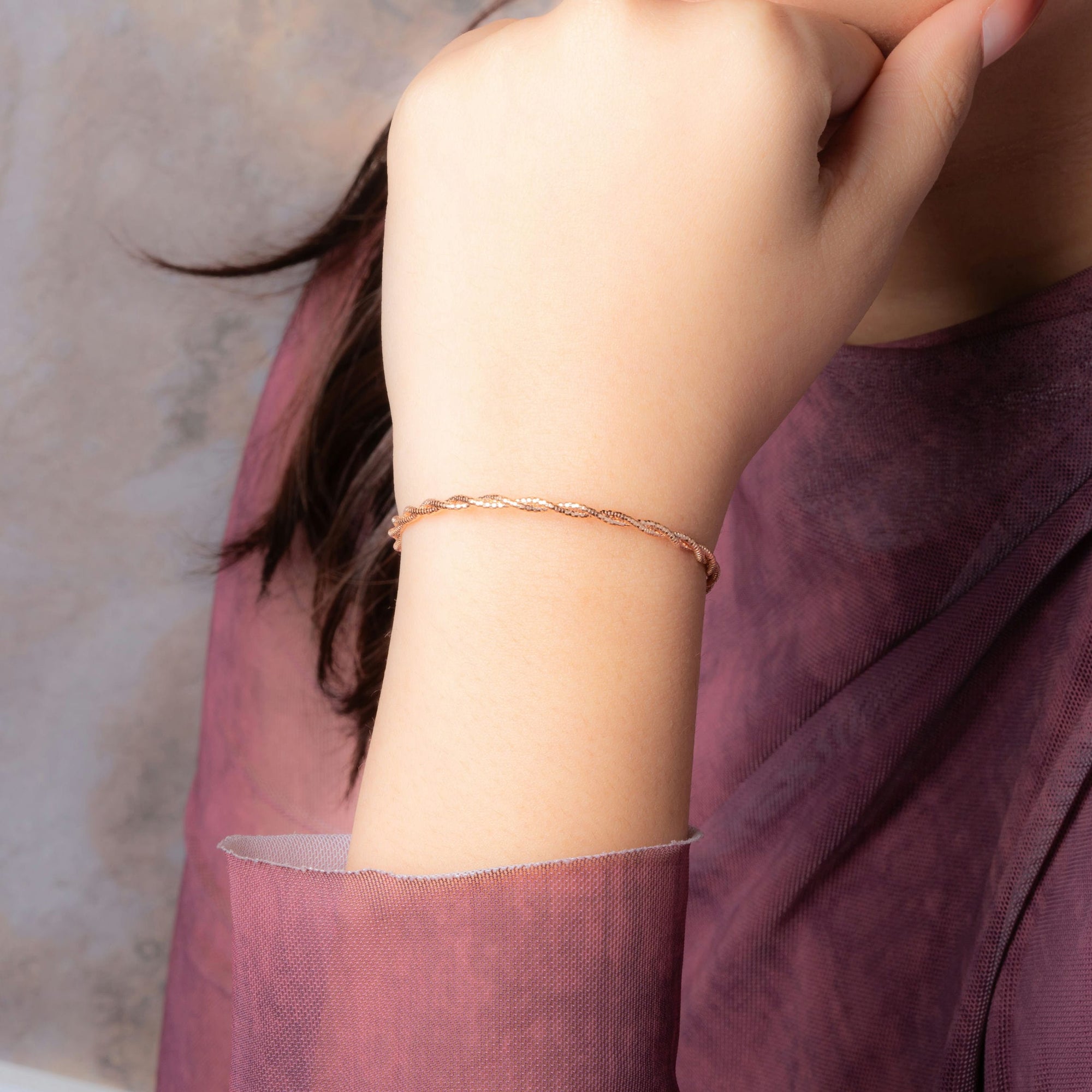 Rose Gold Spiral Duo Bracelet