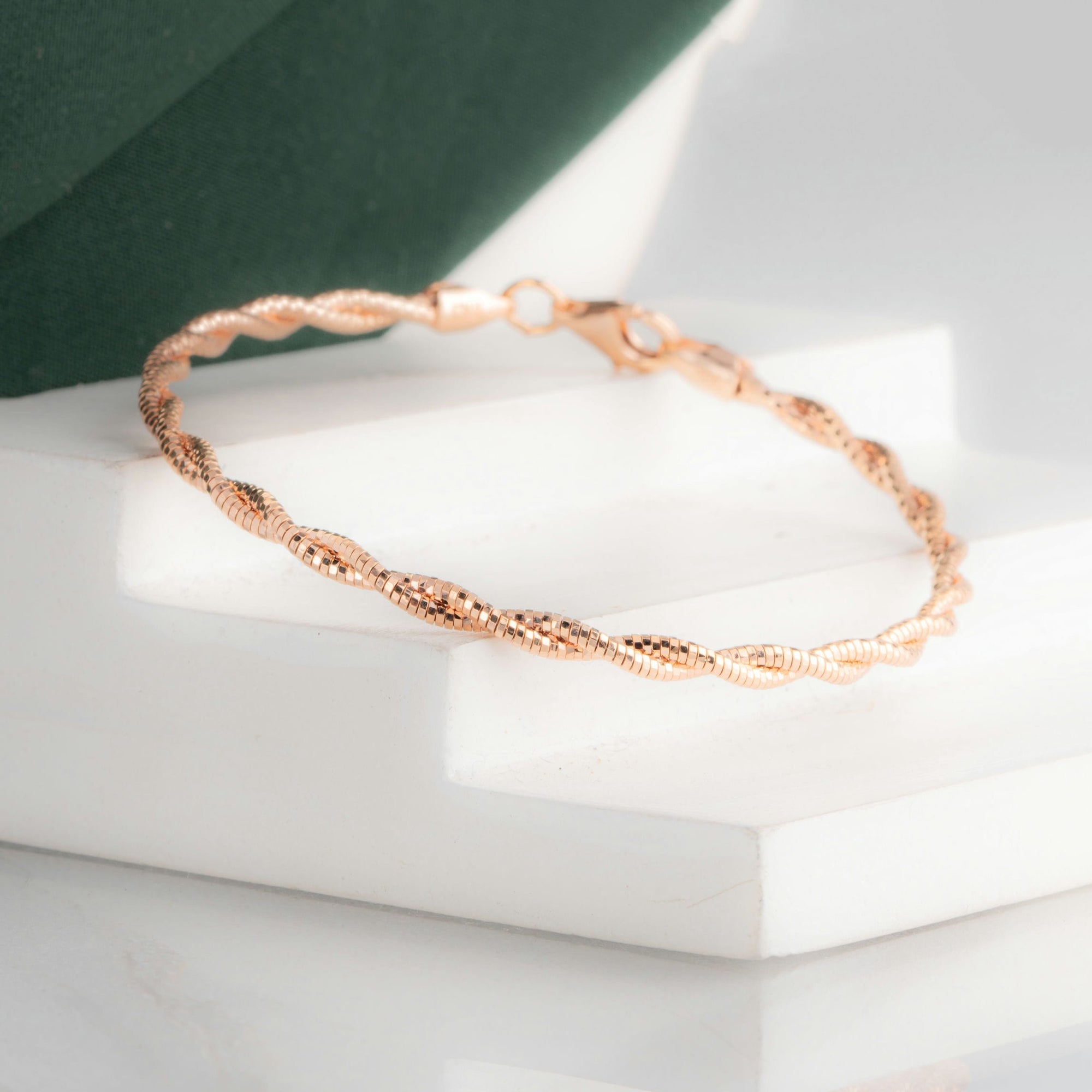 Rose Gold Spiral Duo Bracelet