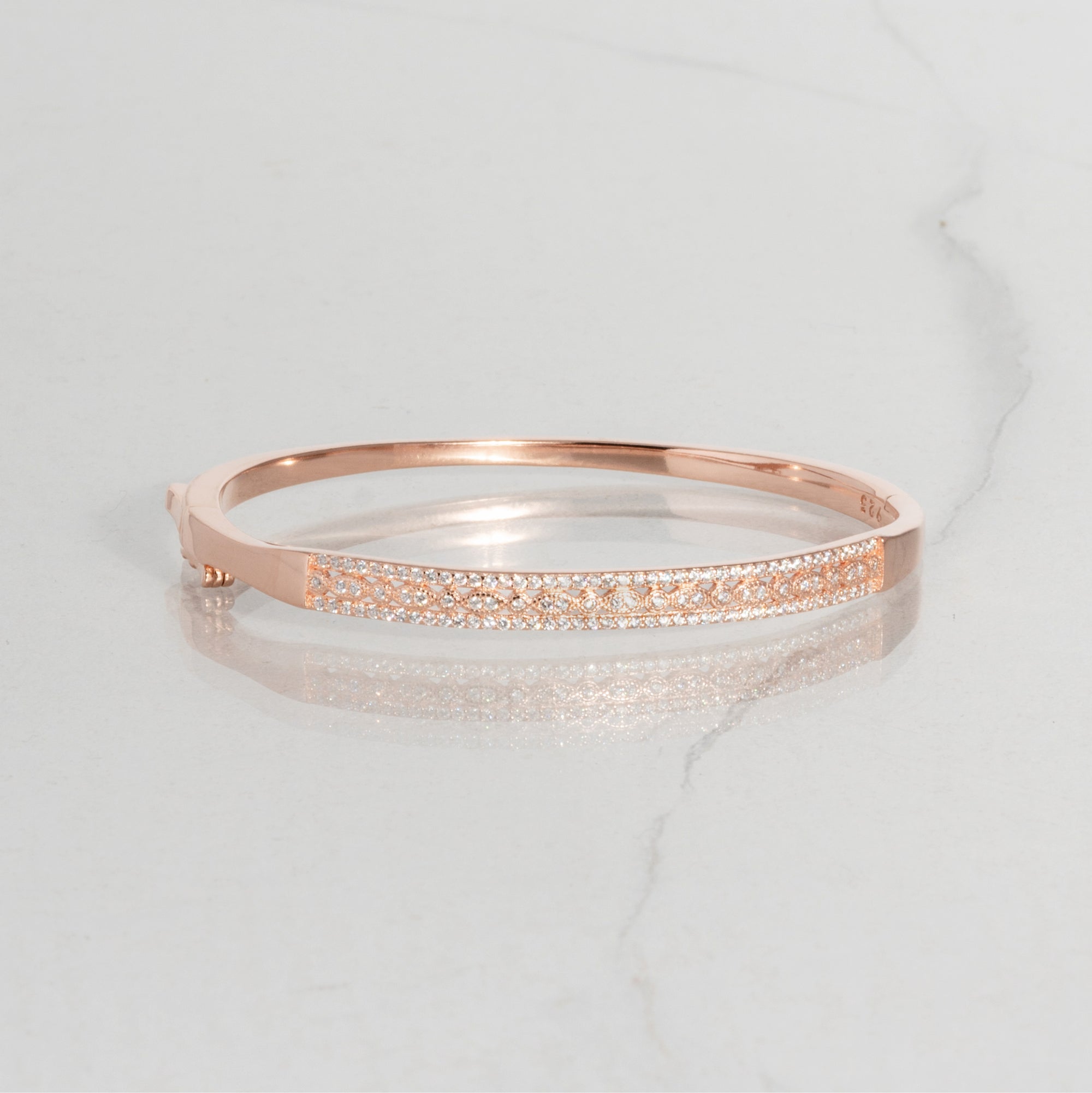 Classic Chic CZ Rose Gold Bracelet