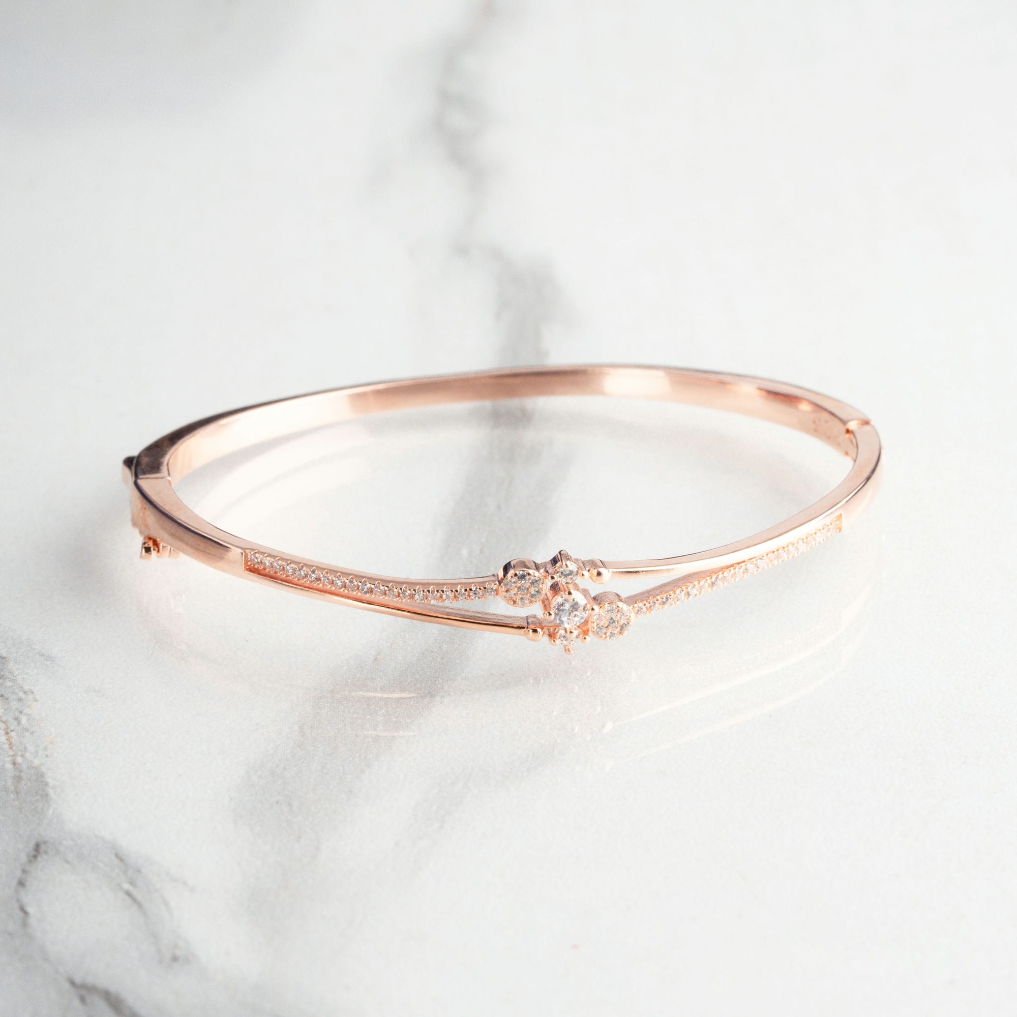 Subtle Sparkle Rose Gold CZ Kada