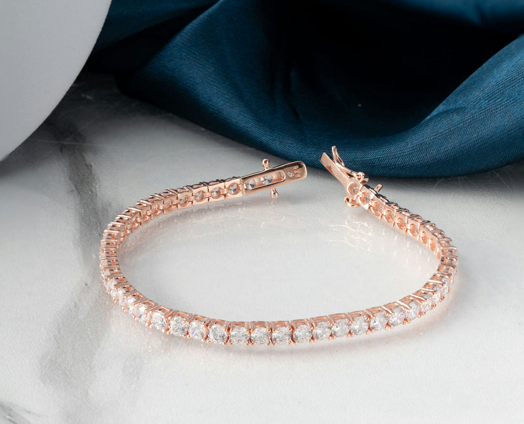 Everlasting Glamour Silver Tennis Bracelet