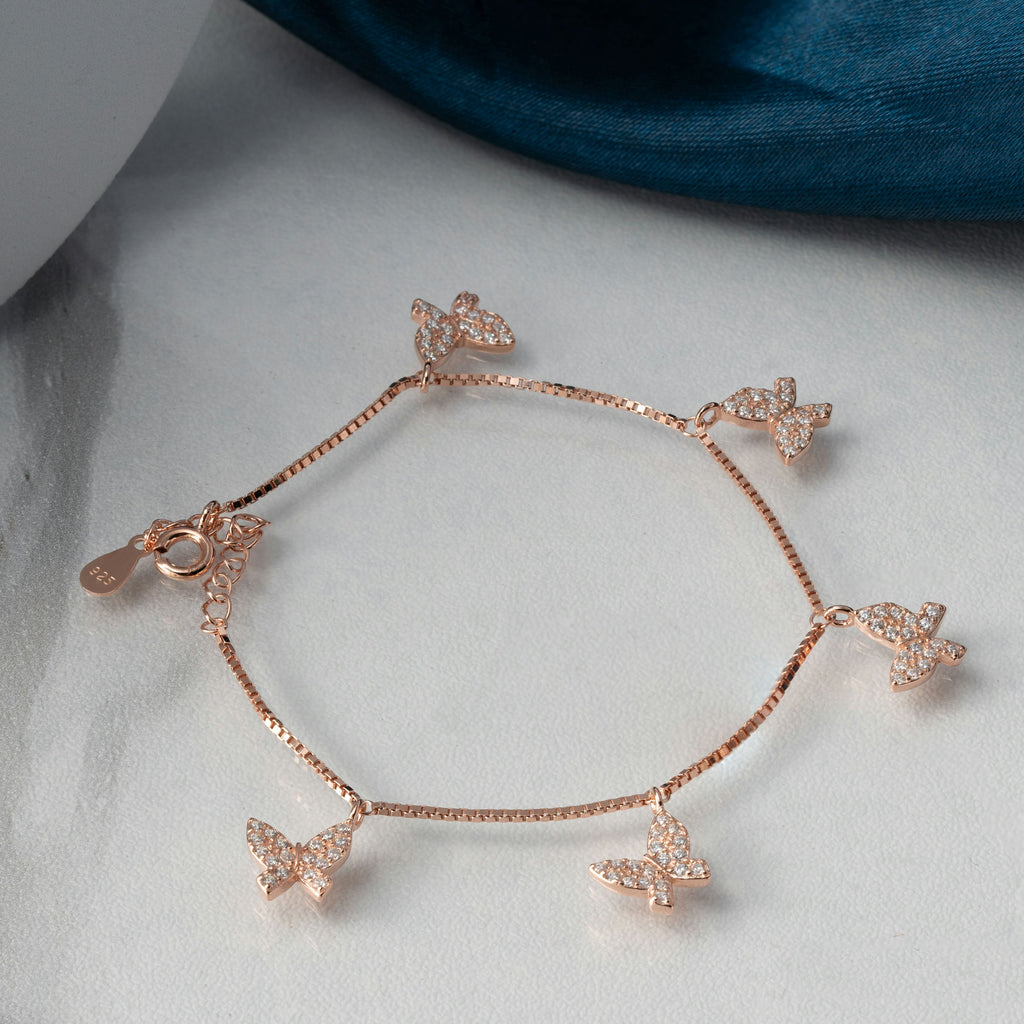 Rose Gold Butterfly Bliss bracelet