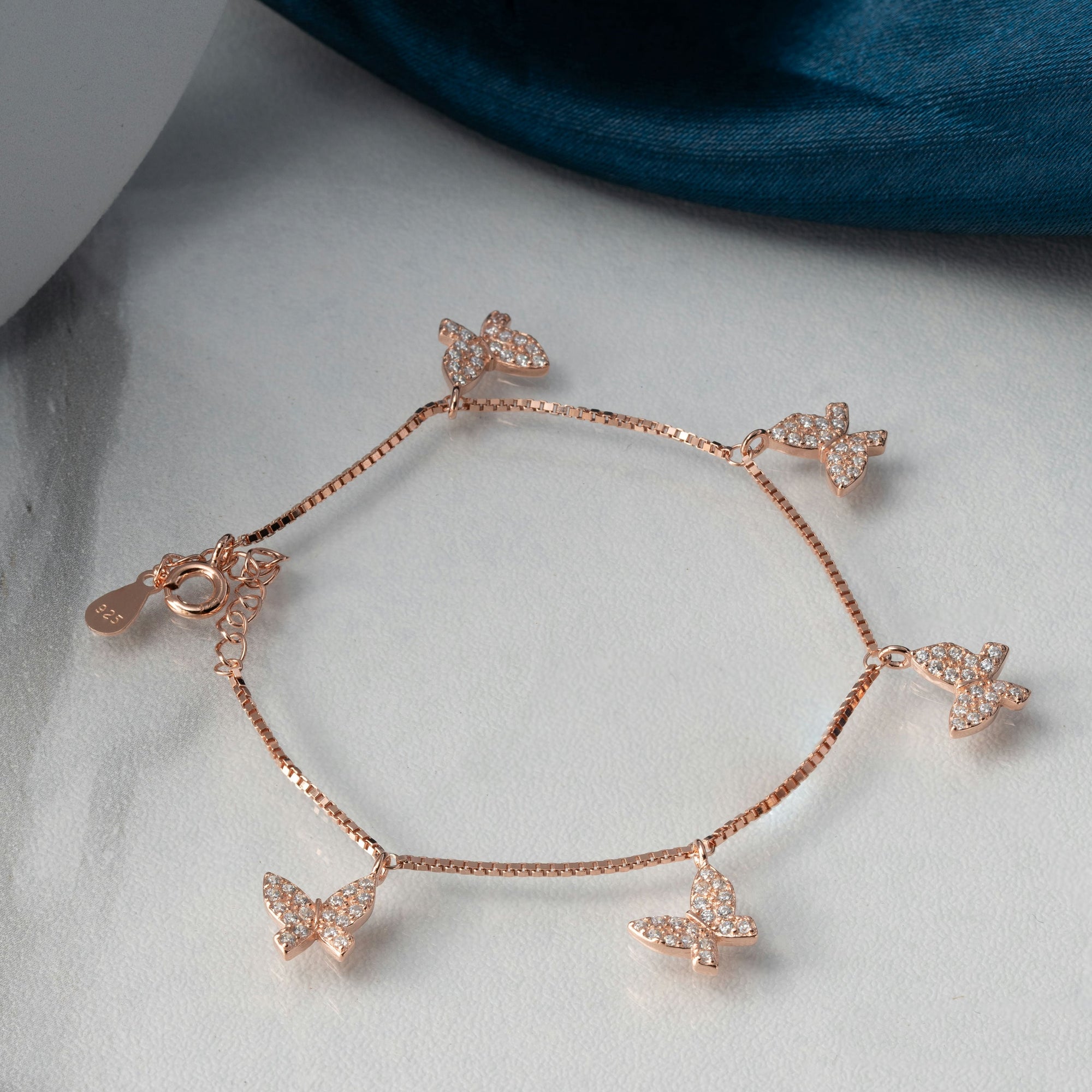 Rose Gold Butterfly Bliss bracelet