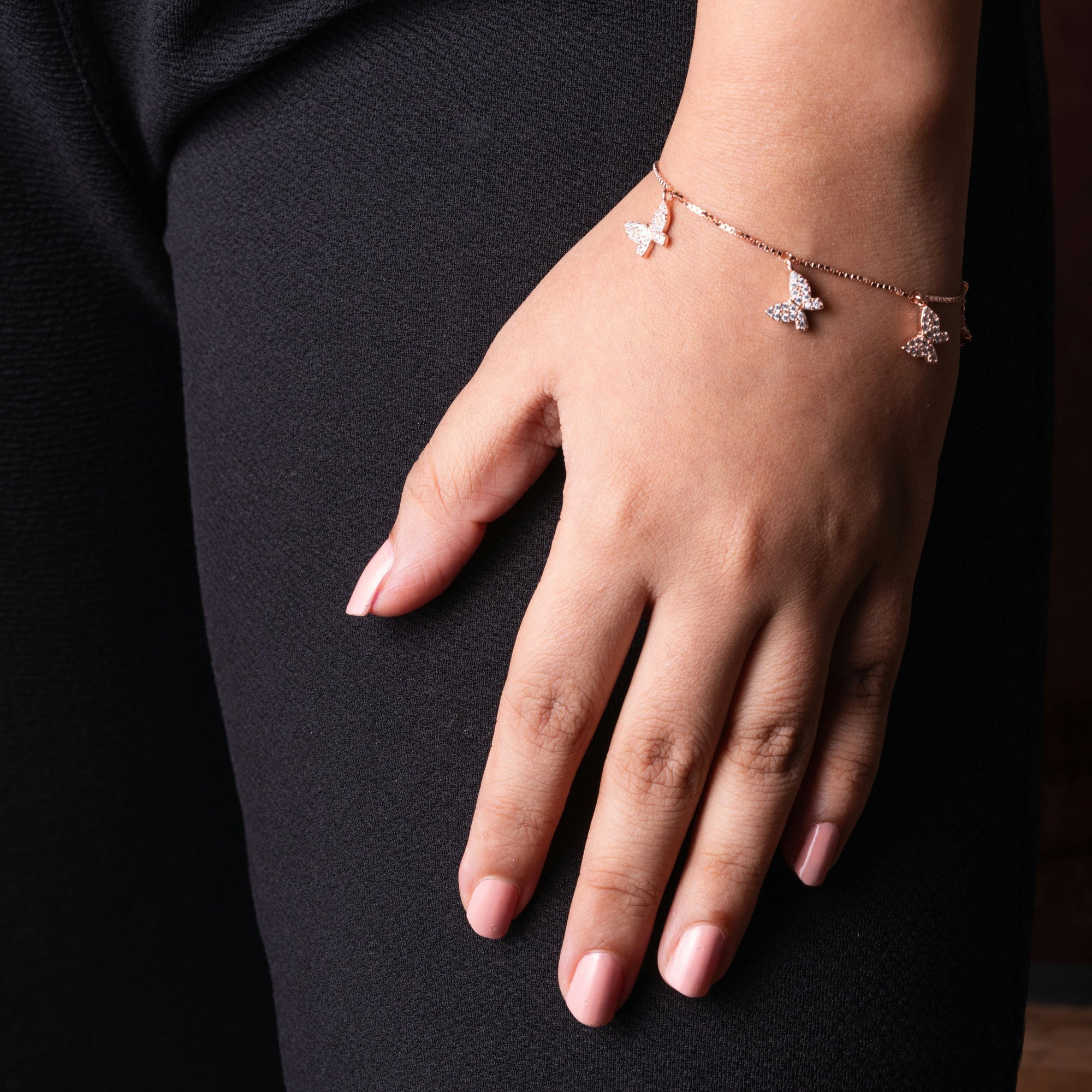 Rose Gold Butterfly Bliss bracelet