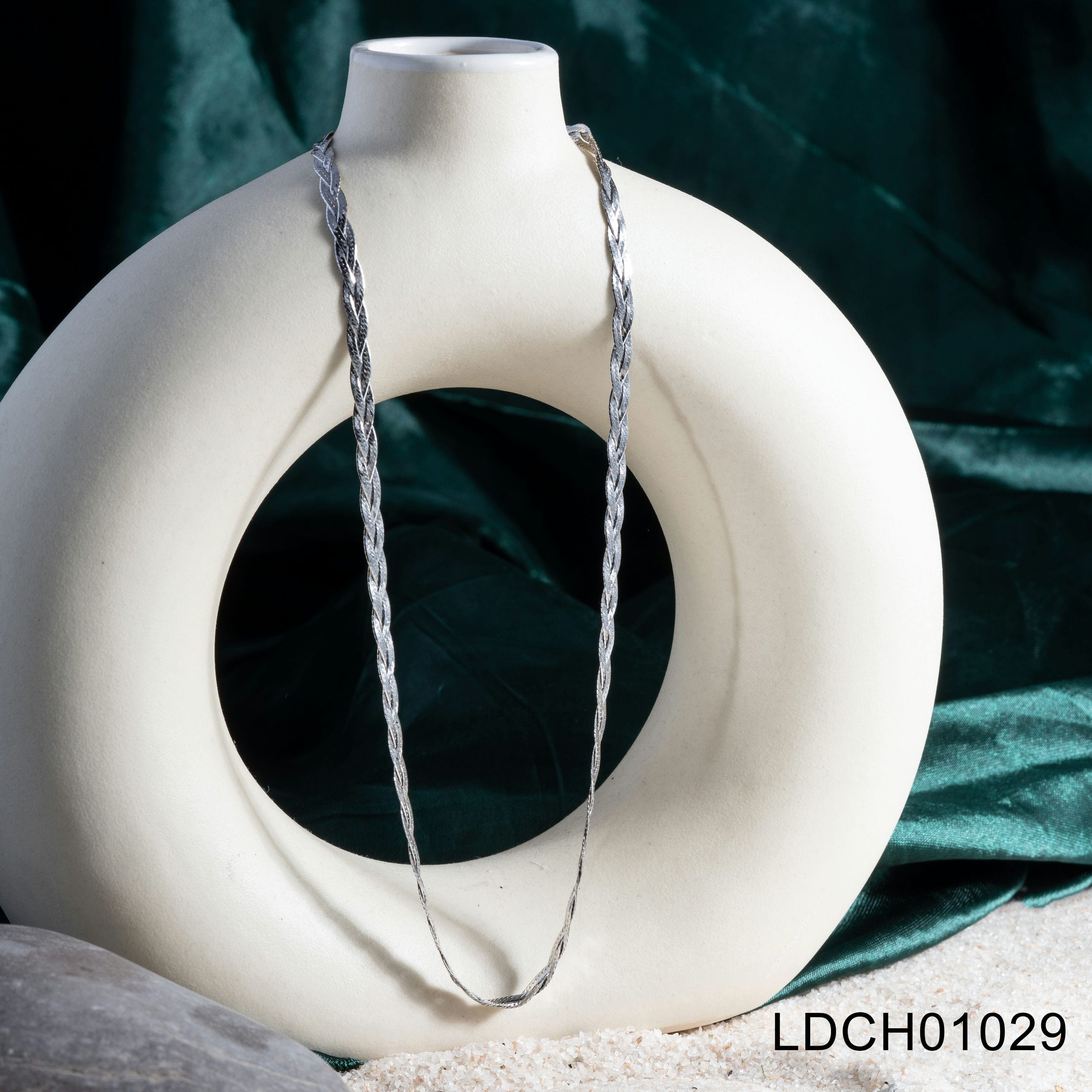 Sleek Braided Silver Chain