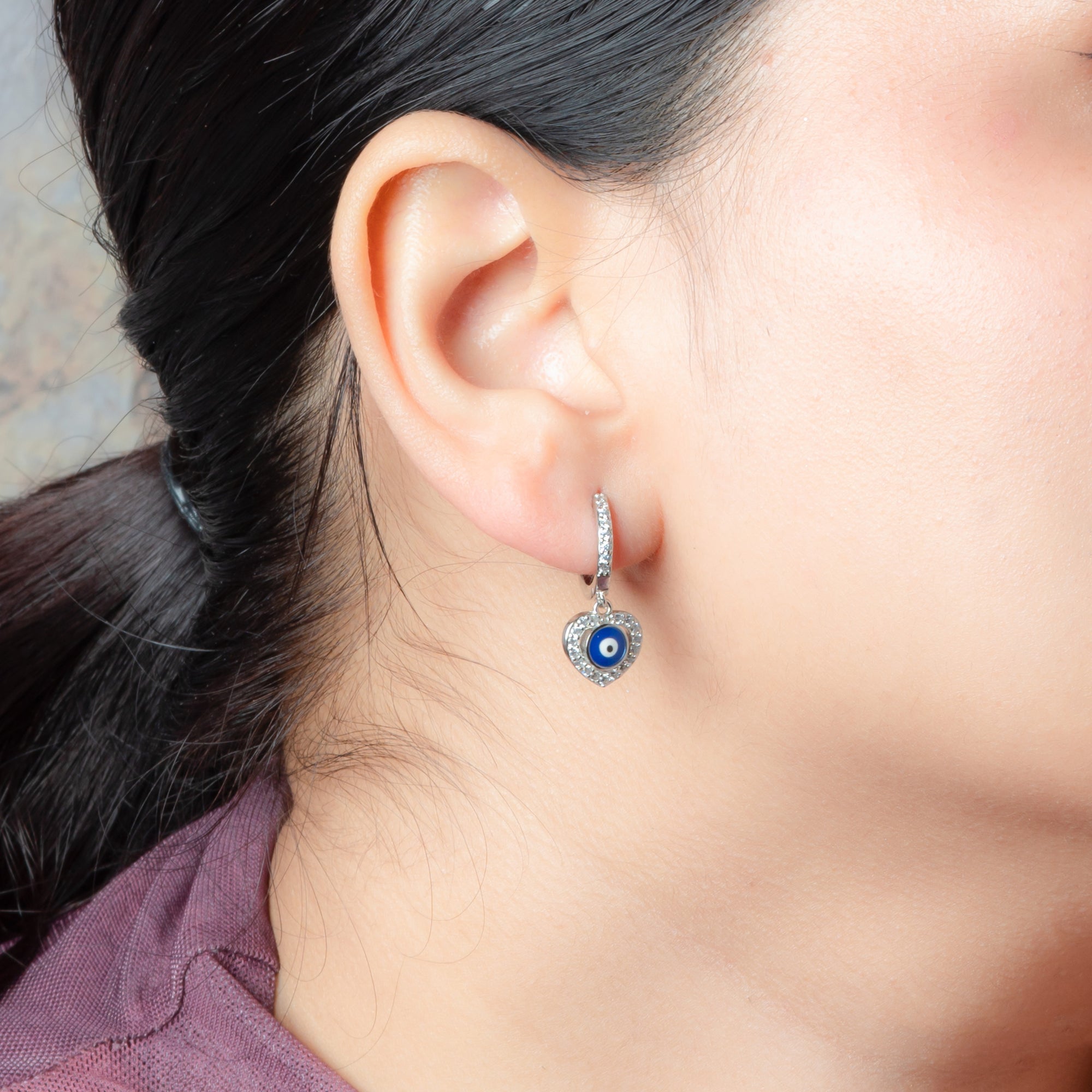 Heartfelt  Evil Eye Earring