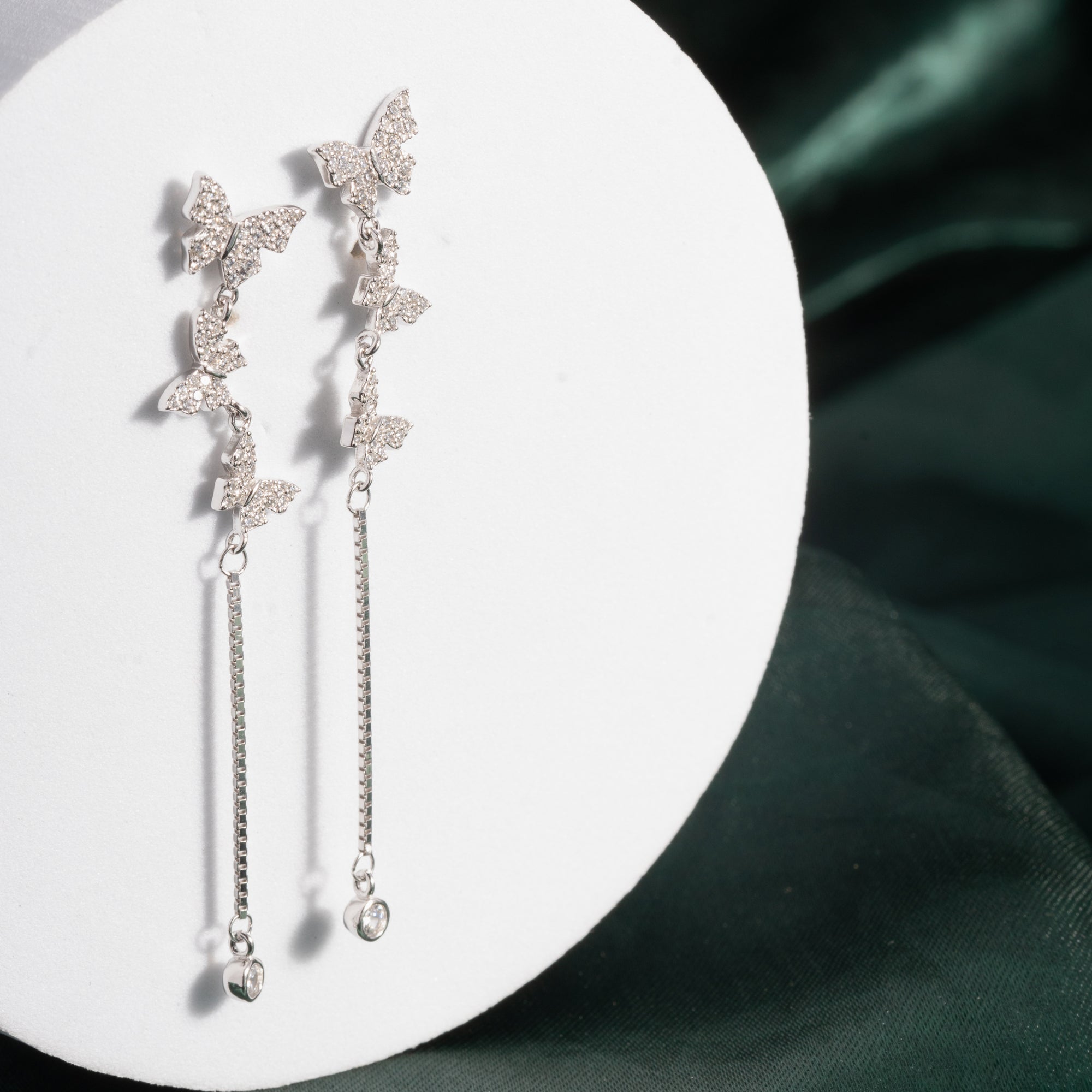 Butterfly Sparkle Rose Gold Earrings