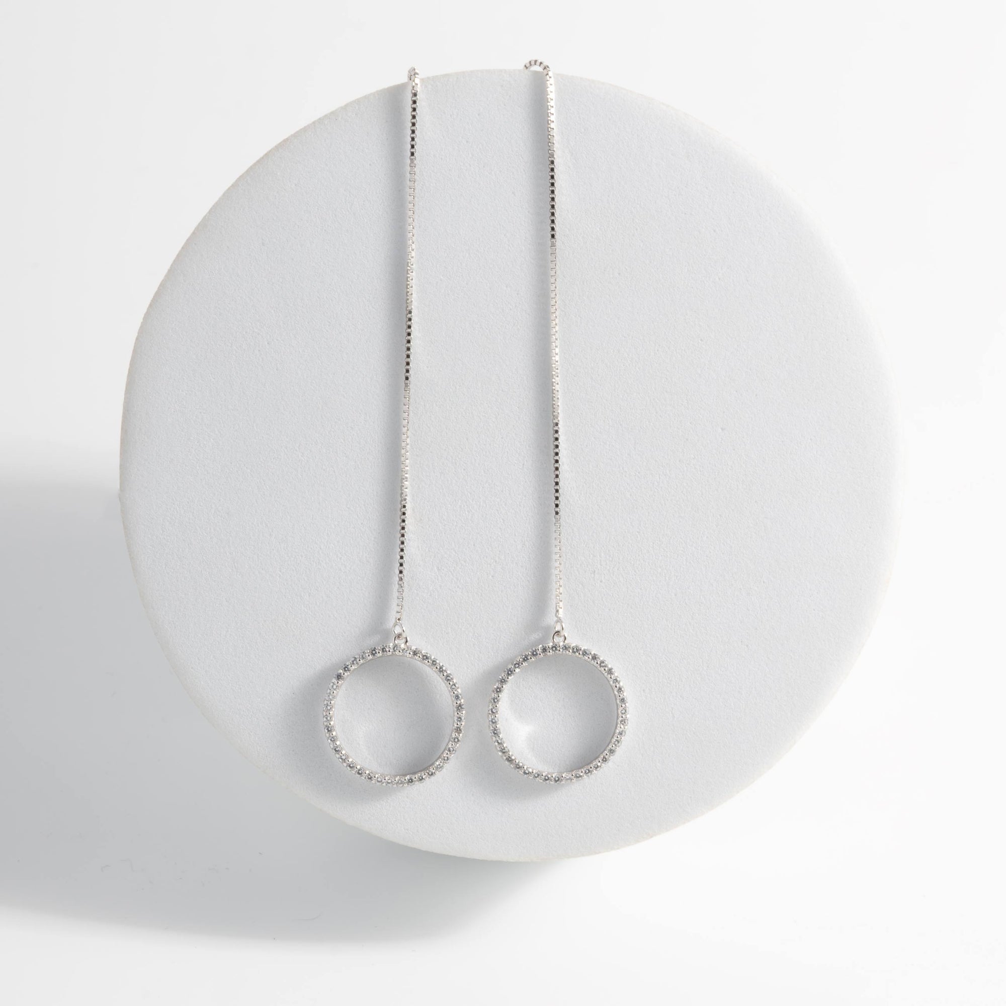 Dazzling Droplet CZ Hoops