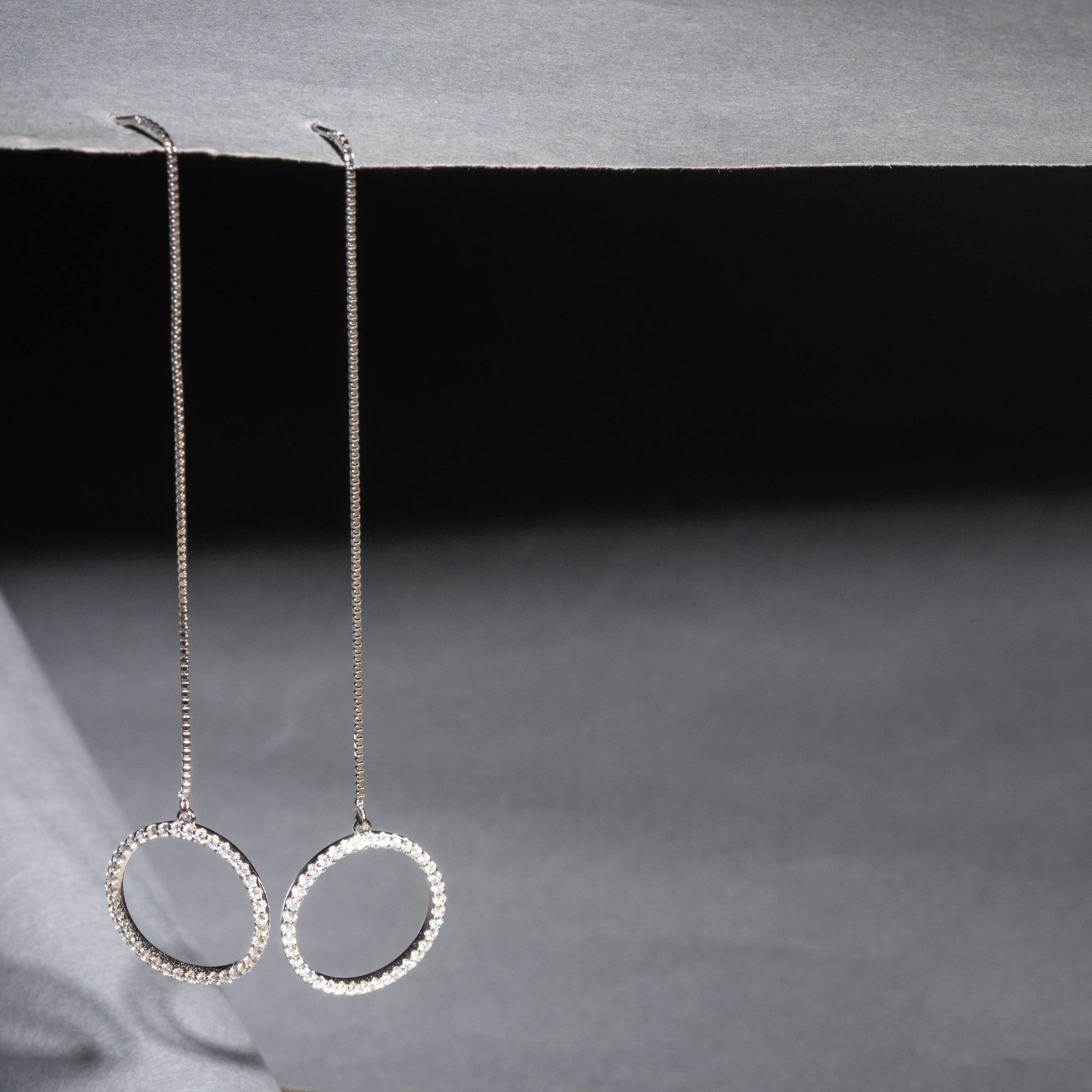 Dazzling Droplet CZ Hoops
