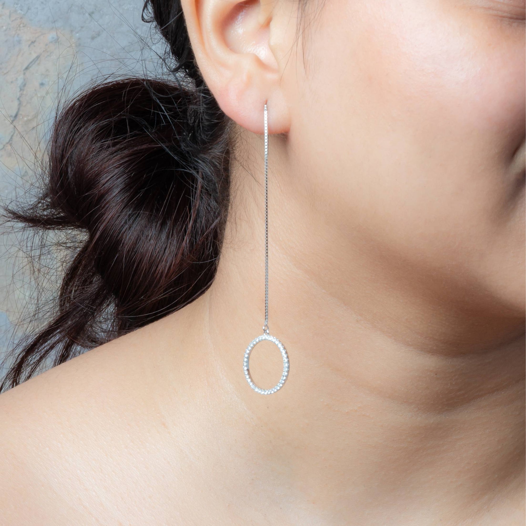 Dazzling Droplet CZ Hoops
