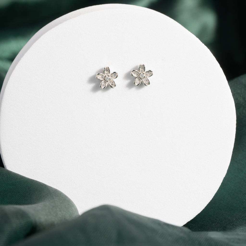 Rose Gold Floral Finesse Earrings