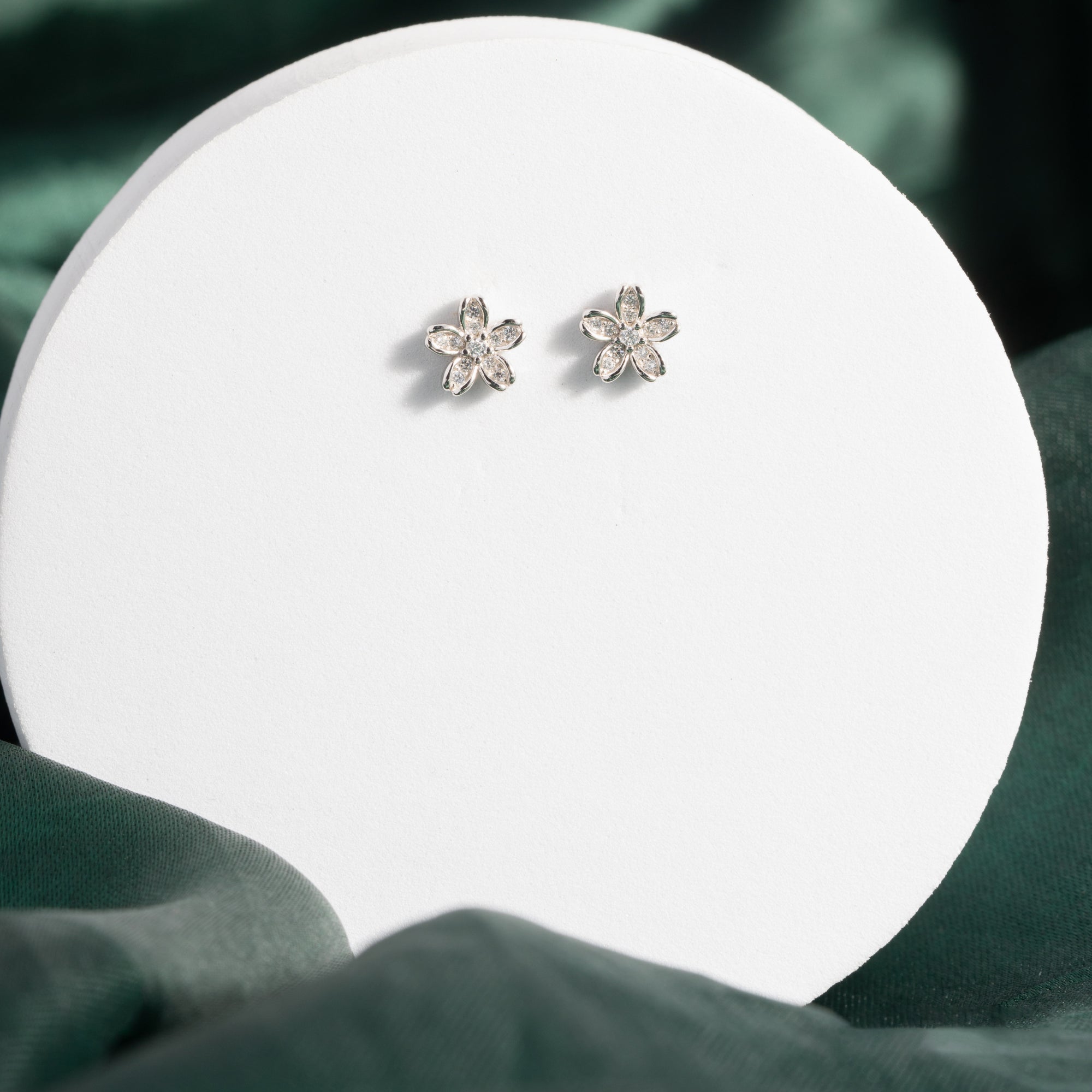 Rose Gold Floral Finesse Earrings
