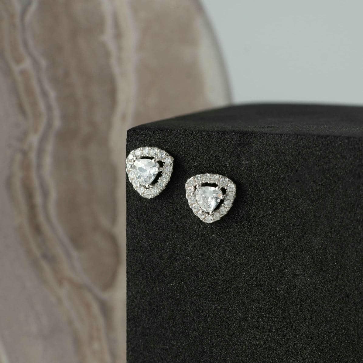 Radiant Hearts Silver Earrings