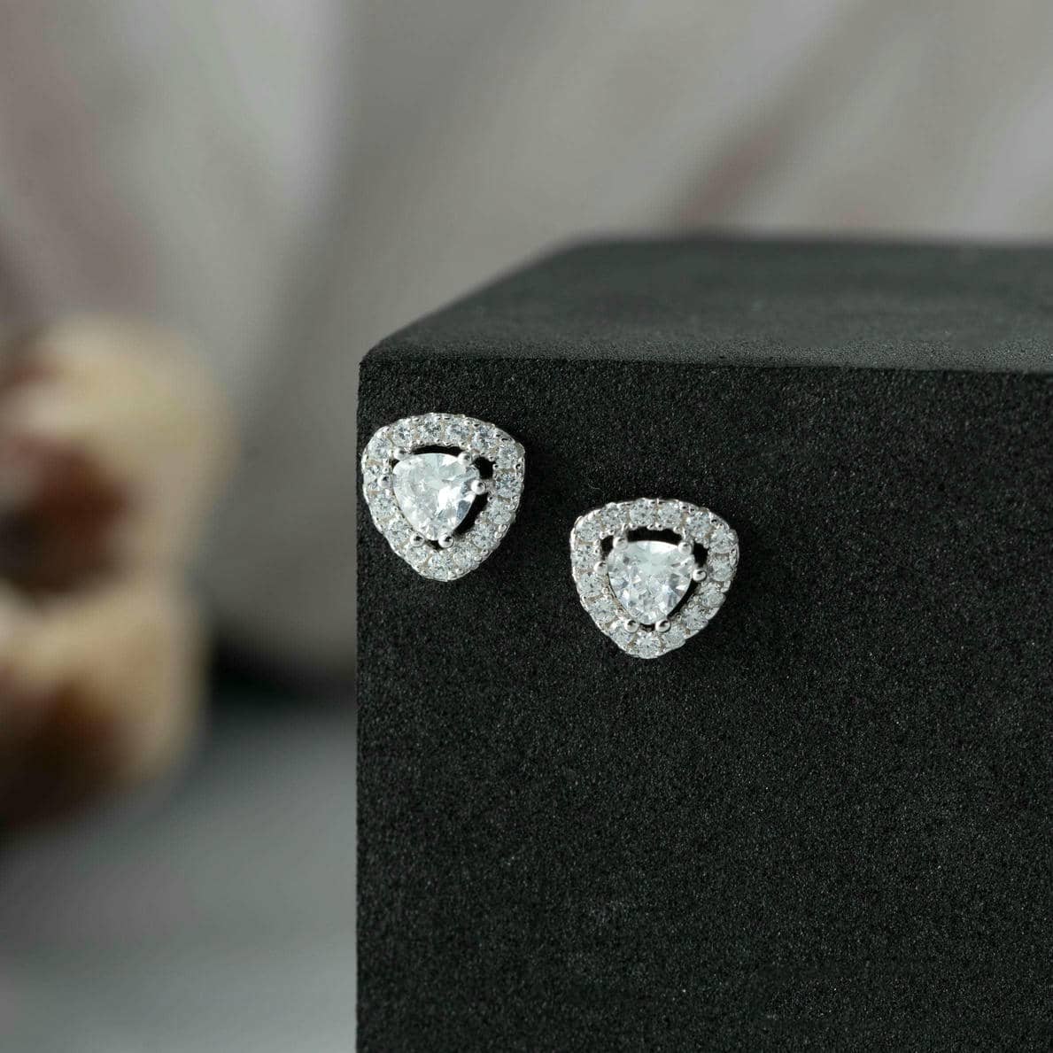Radiant Hearts Silver Earrings