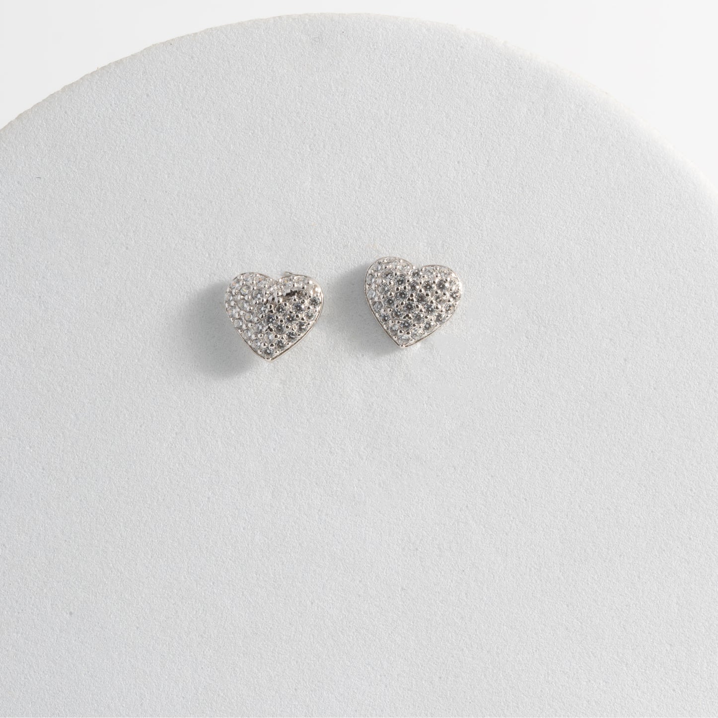 Silver Heart's Desire Studs