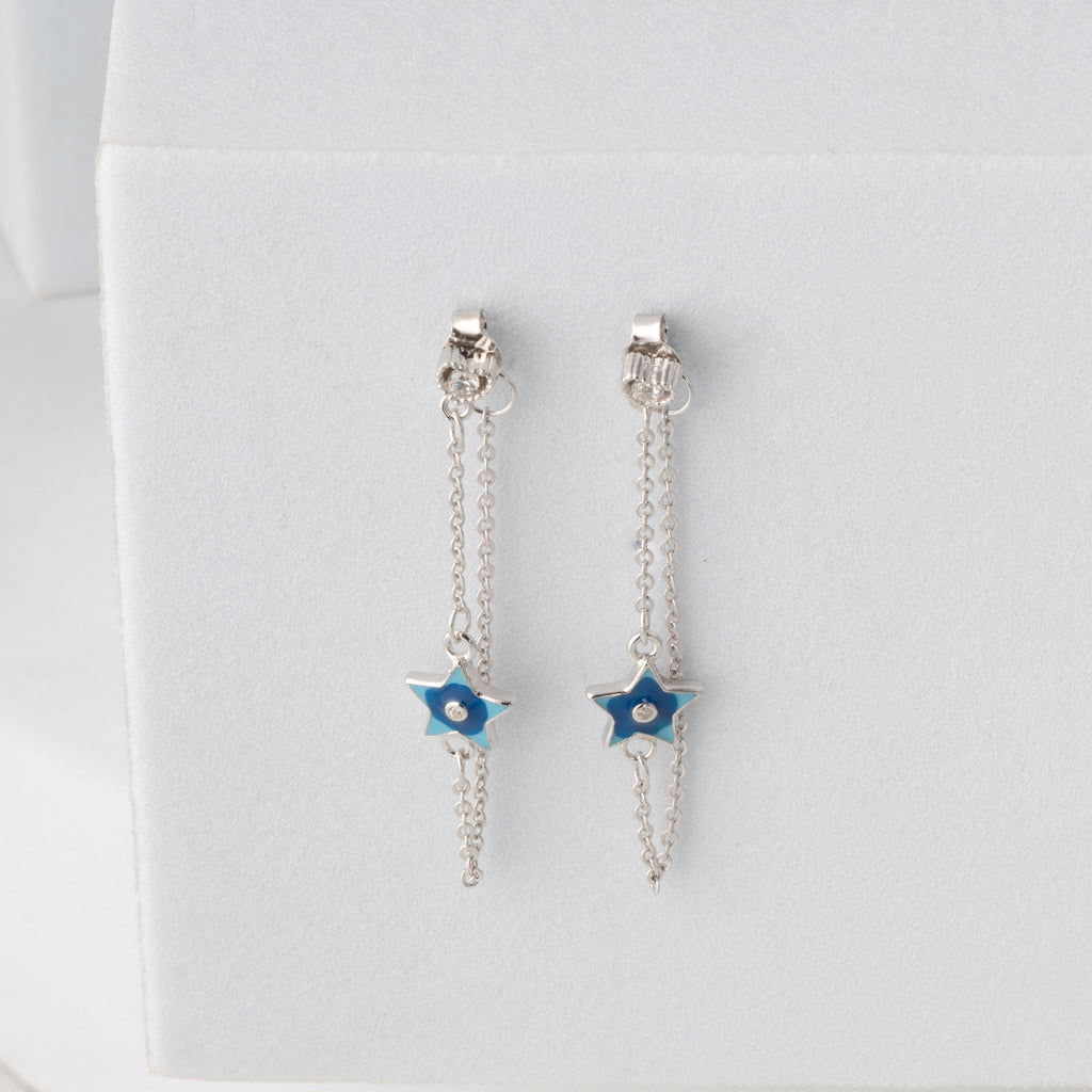 Midnight Sky Star Drop Earrings
