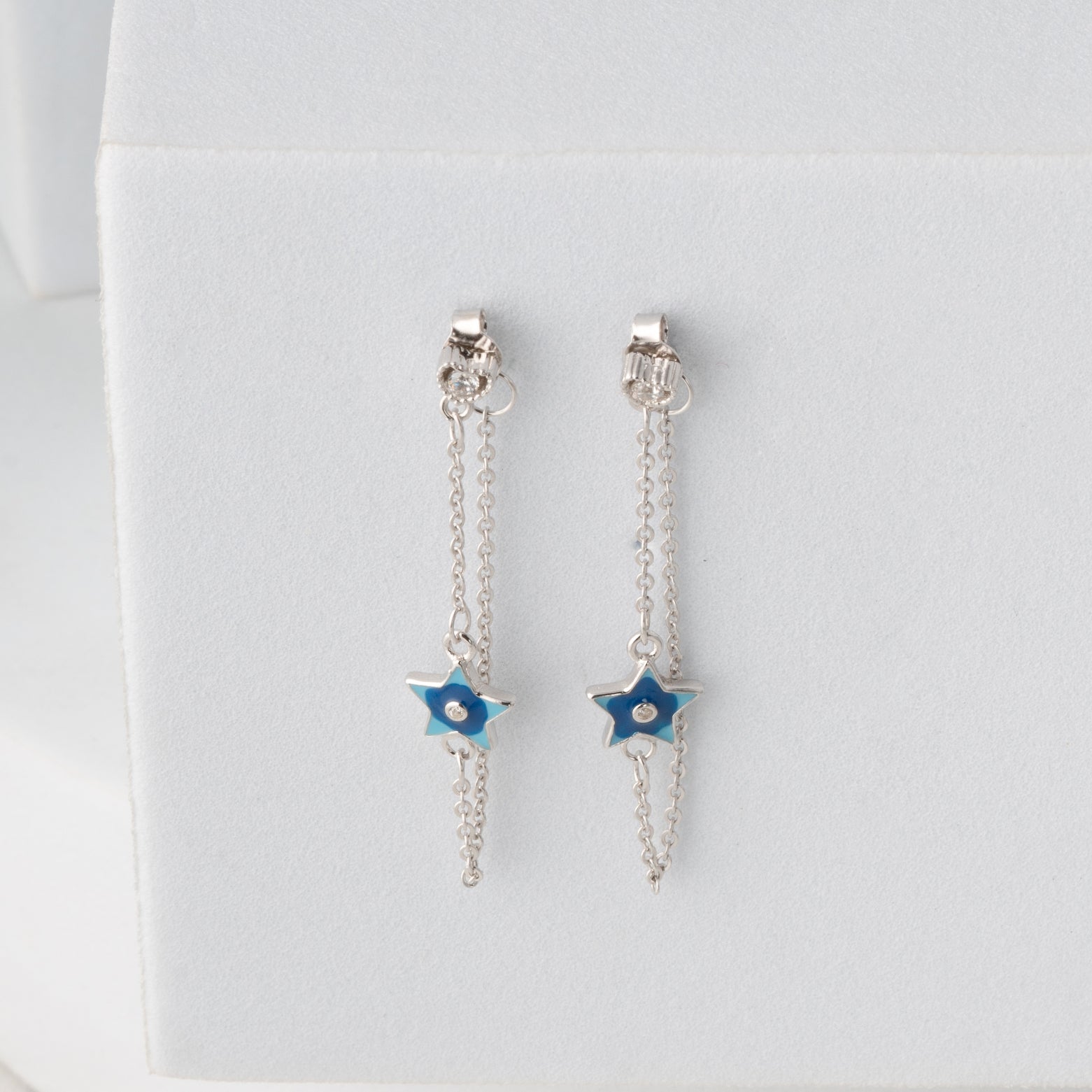 Rose Gold Twinkle Star Earrings