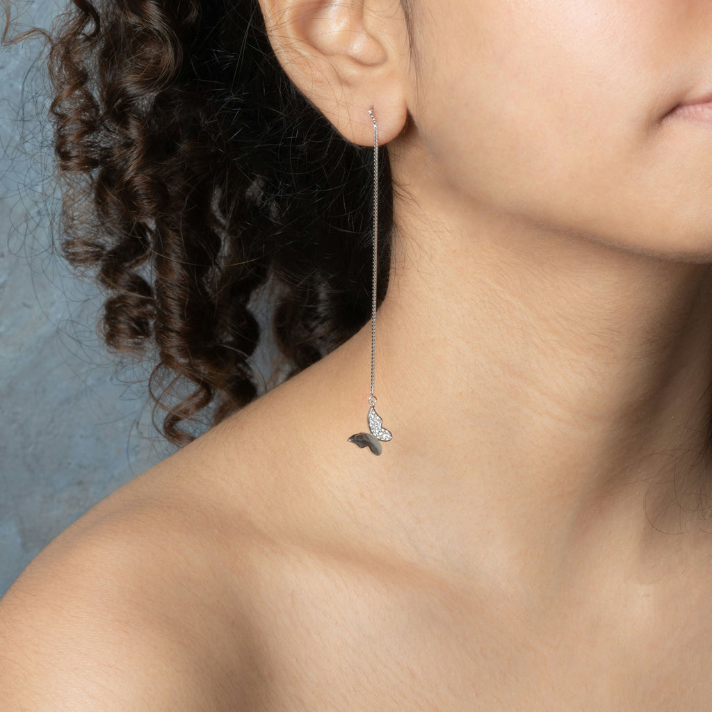 Butterfly Bliss Silver Danglers