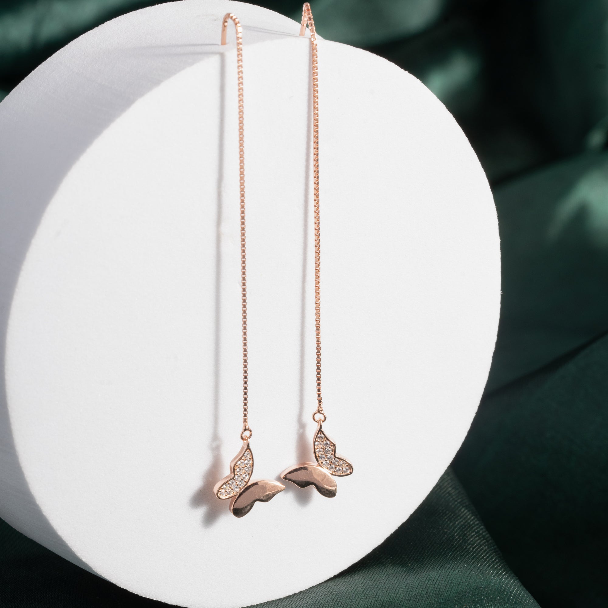 Butterfly Bliss Rose gold Danglers