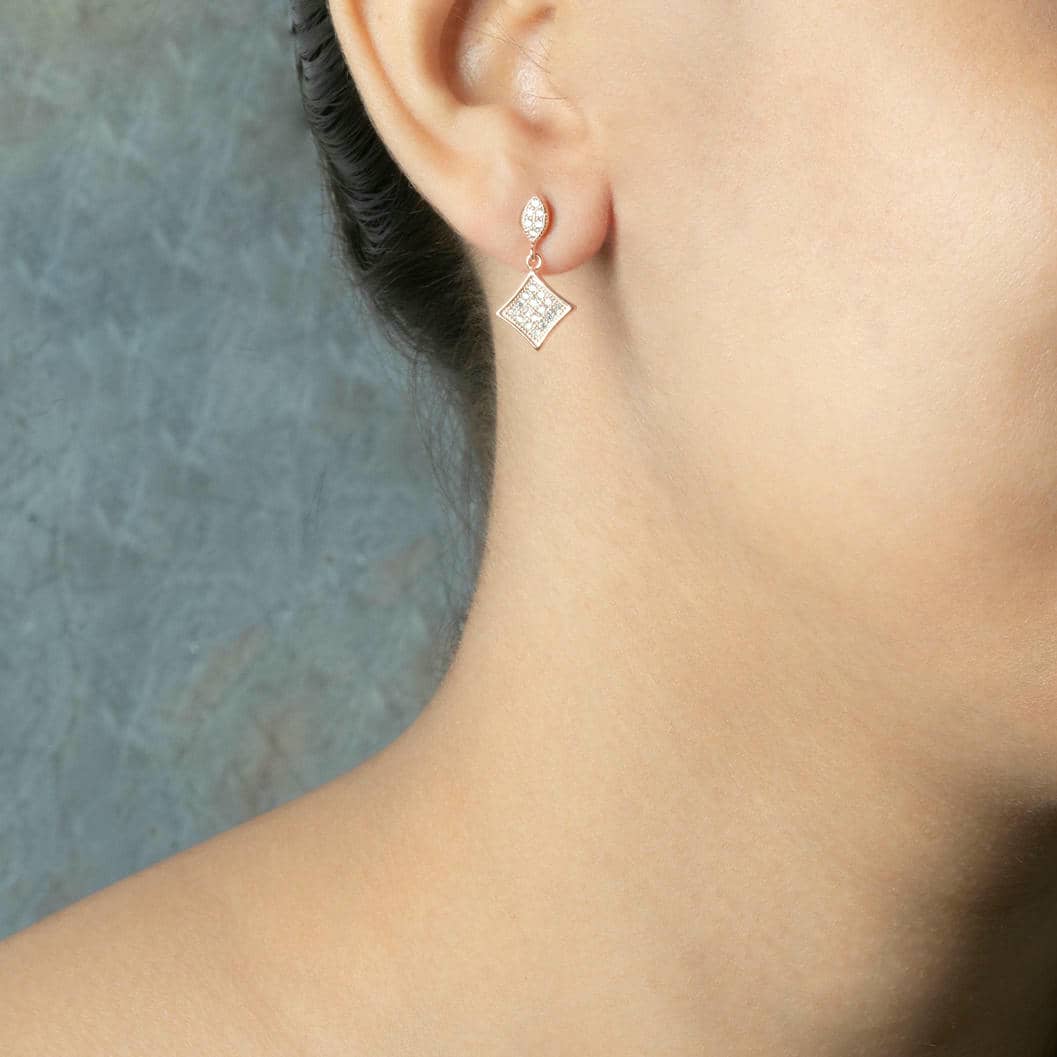 Radiance Diamond Zircon Earrings